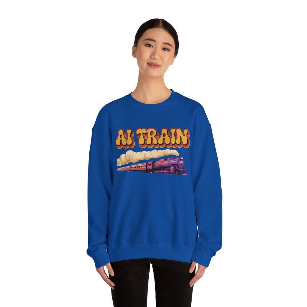 AI TRAIN  "Quantum Rail System" Unisex Heavy Blend™ Crewneck Sweatshirt