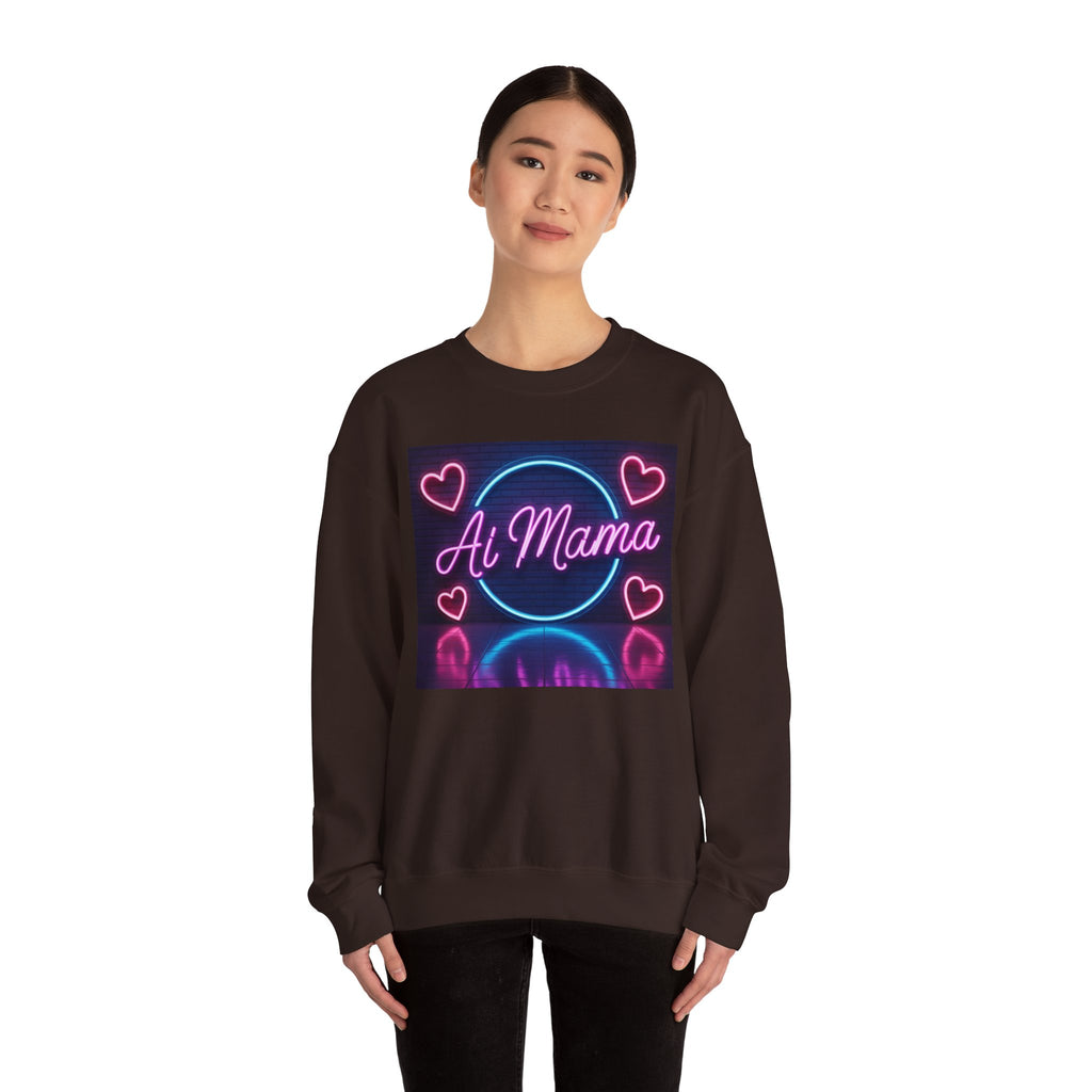 AI MAMA “ Electric Love Loop ” Unisex Heavy Blend™ Crewneck Sweatshirt