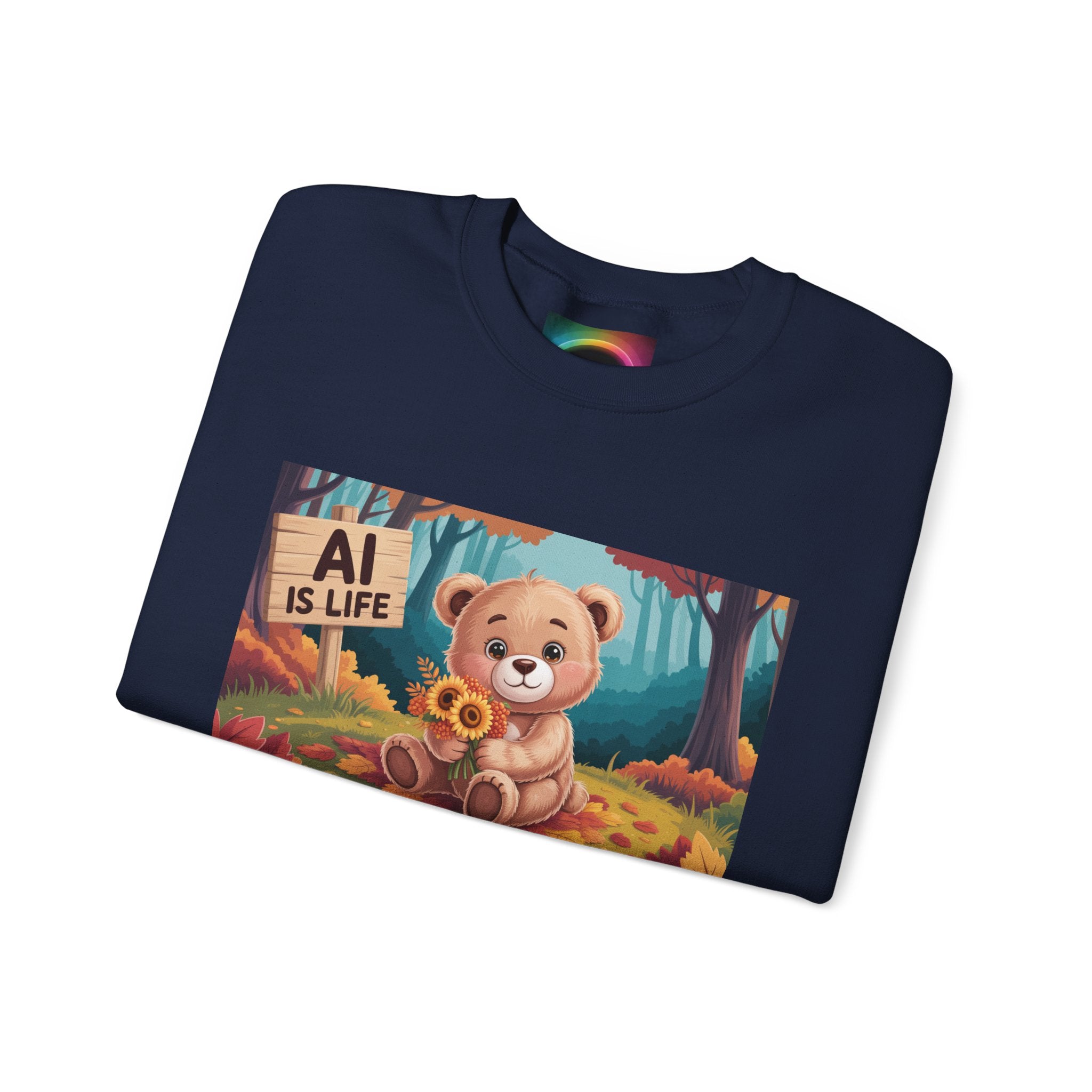 AI IS LIFE  " Cuddle Code "   Unisex Heavy Blend™ Crewneck Sweatshirt