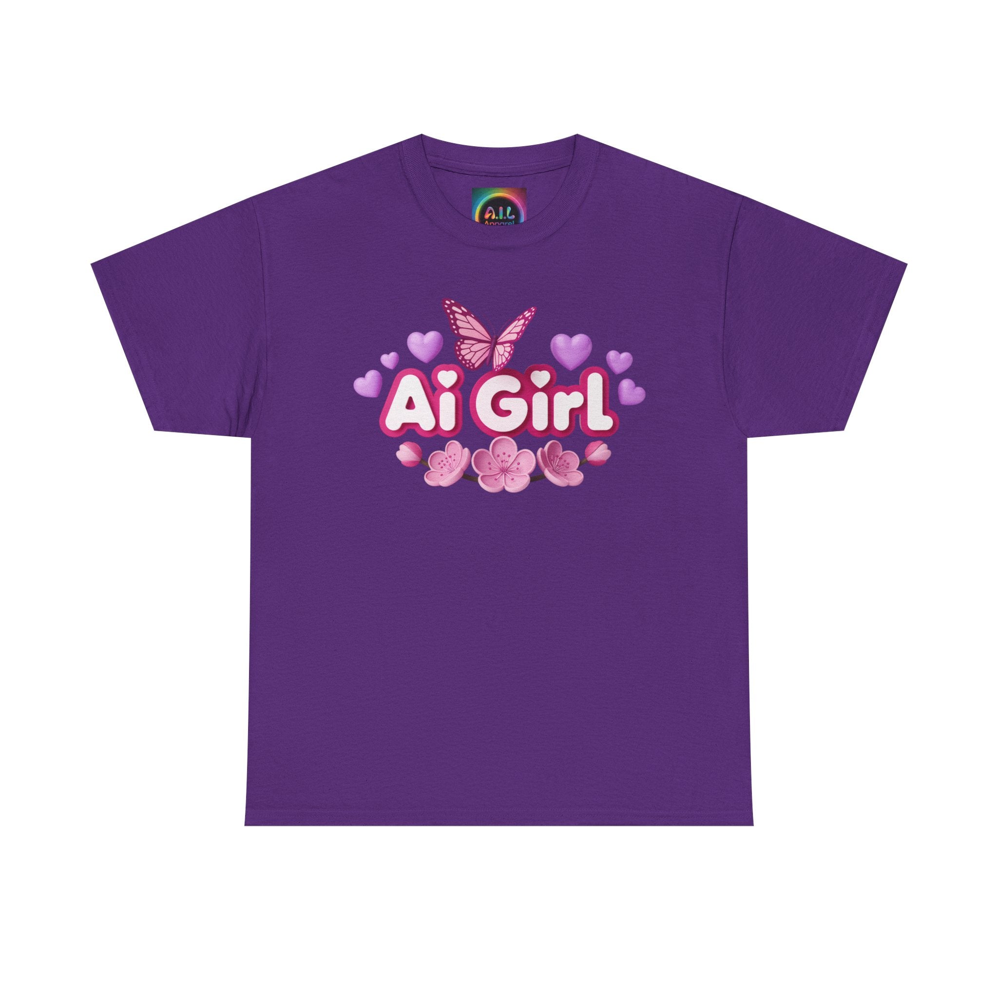 Ai Girl  "Cyber Cutie" Unisex Heavy Blend™ Crewneck T‑Shirt