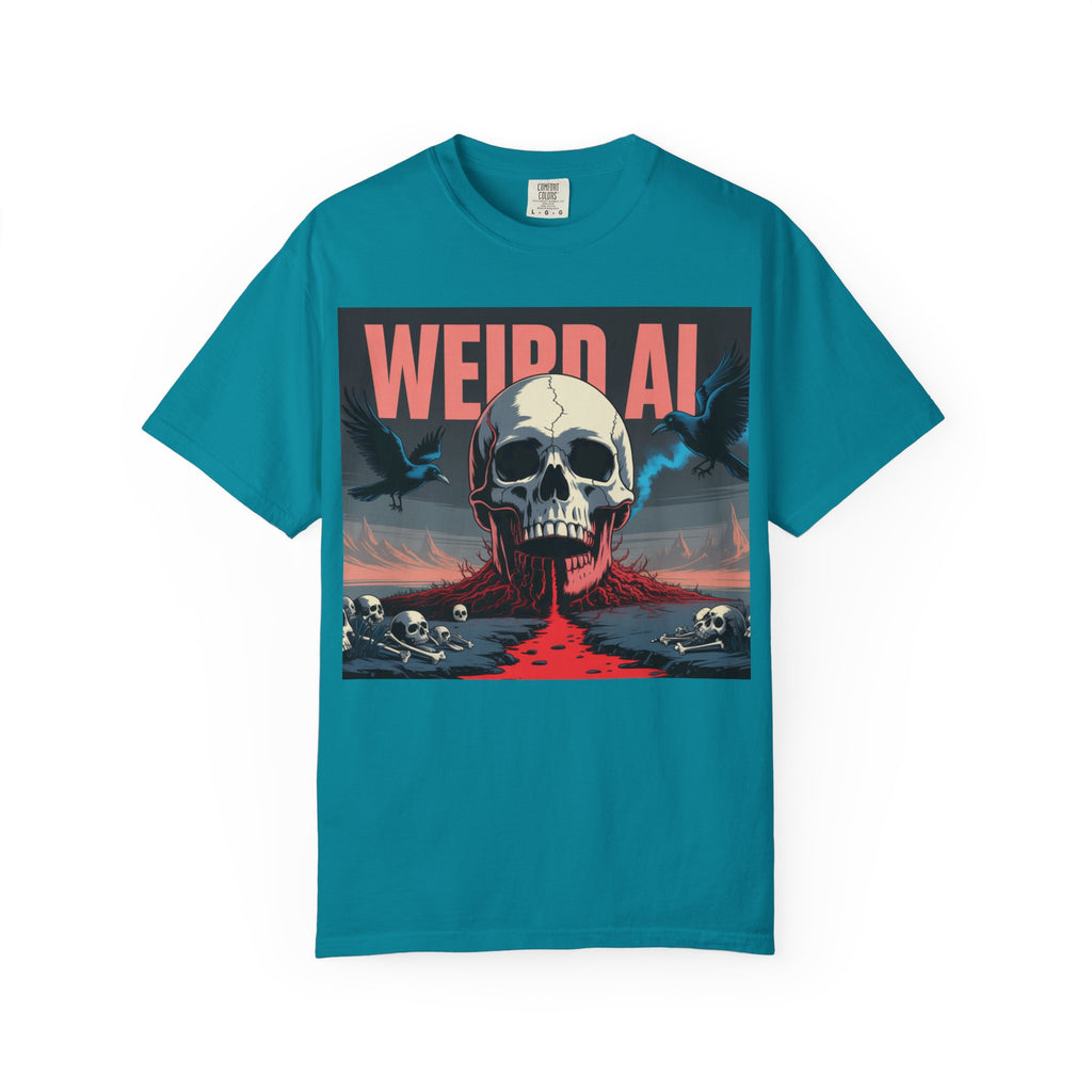 Weird AI  "Skeleton Volcano Edition”  Unisex Garment-Dyed T-shirt