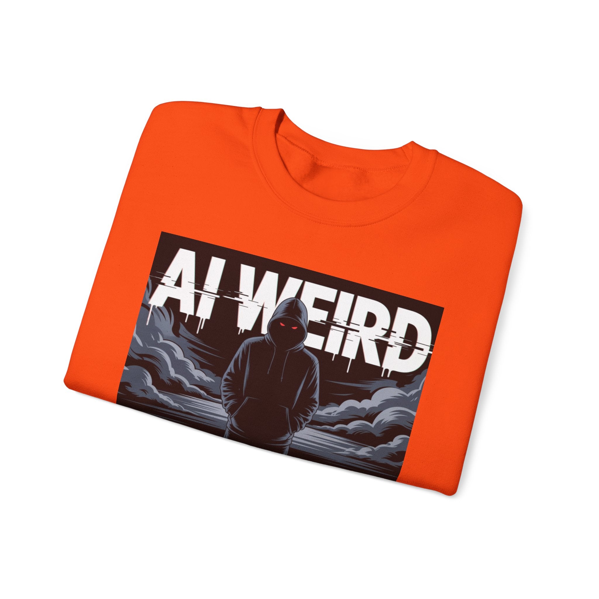 AI WEIRD – “DARK DATA ENTITY” Unisex Heavy Blend™ Crewneck Sweatshirt