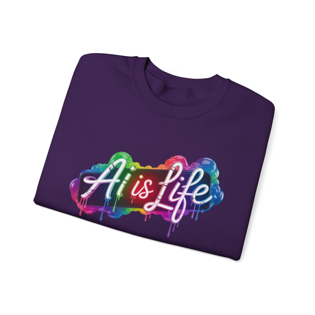 AI is LIFE  “PipeDream Intelligence”  Heavy Blend™ Crewneck Sweatshirt