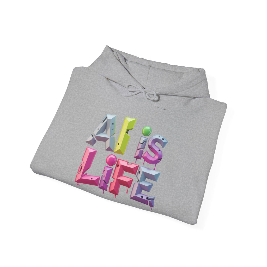 Ali is Life "GRAFFITI DIMENSION" Colorful Text Pullover Hoodie