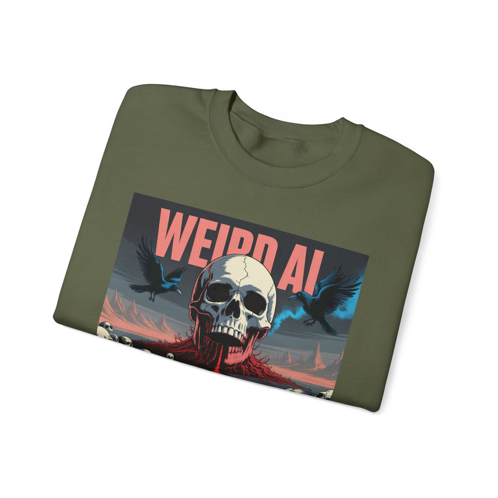 Weird AI  "Skeleton Volcano Edition” Unisex Heavy Blend™ Crewneck Sweatshirt