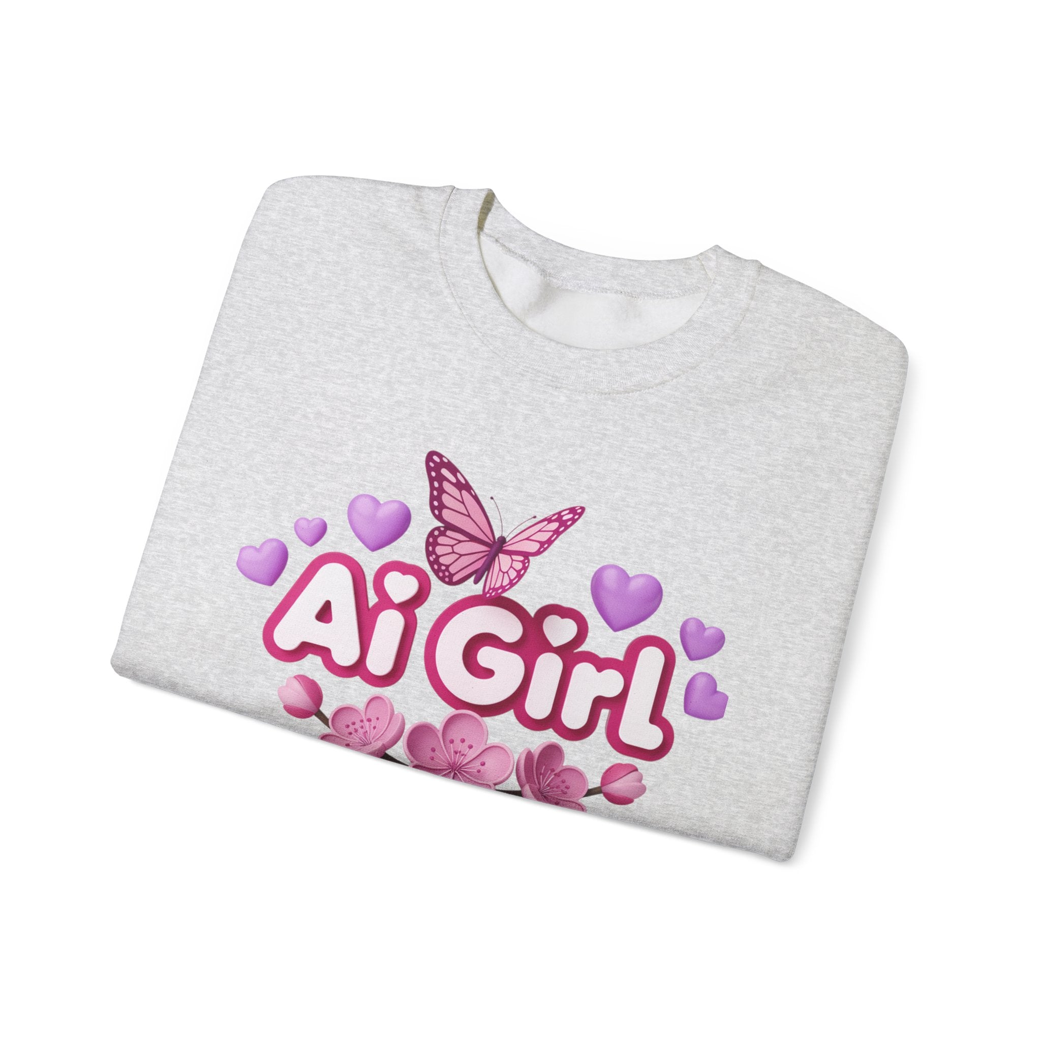 Ai Girl  "Cyber Cutie" Unisex Heavy Blend™ Crewneck Sweatshirt