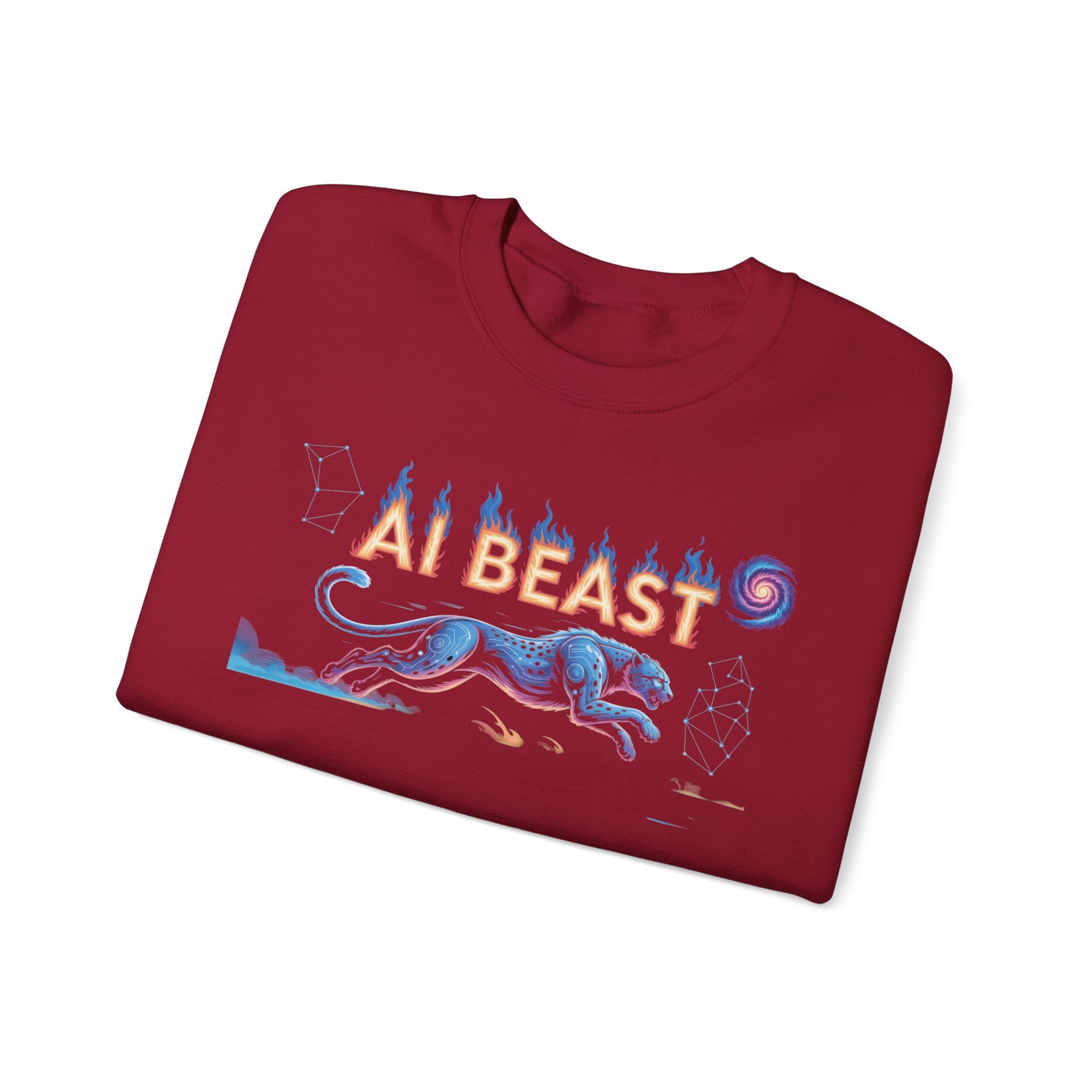 AI BEAST “Digital Predator” Unisex Heavy Blend™ Crewneck Sweatshirt