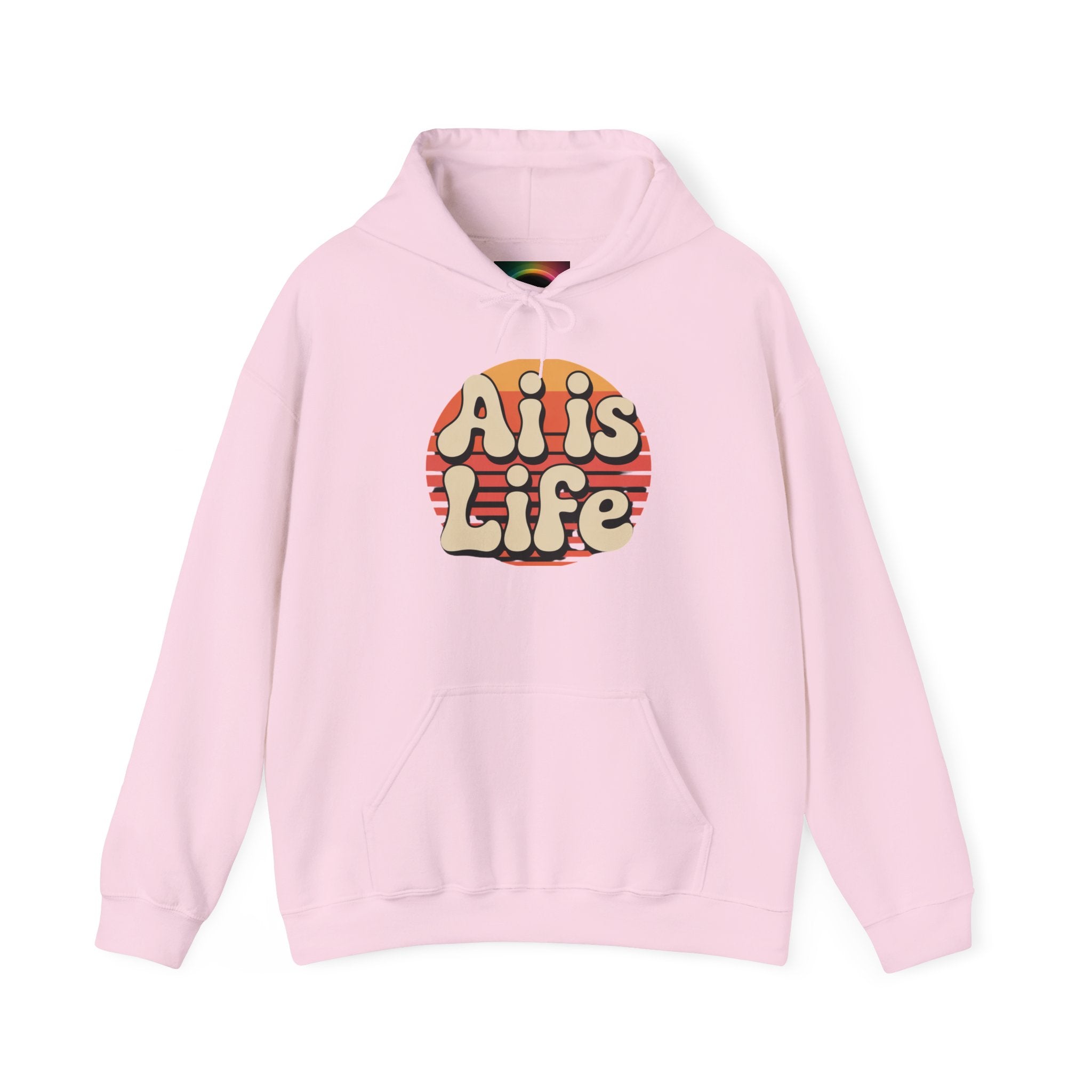 AI is Life "SUNSET CIRCUITRY" Unisex Minimal Blank Hooded Sweatshirt