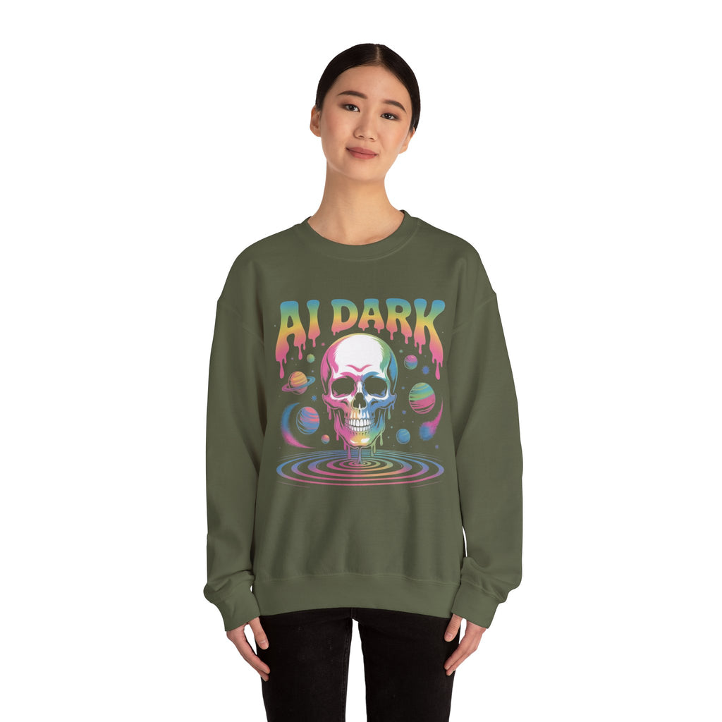 AI DARK “Death of Data” Unisex Heavy Blend™ Crewneck Sweatshirt