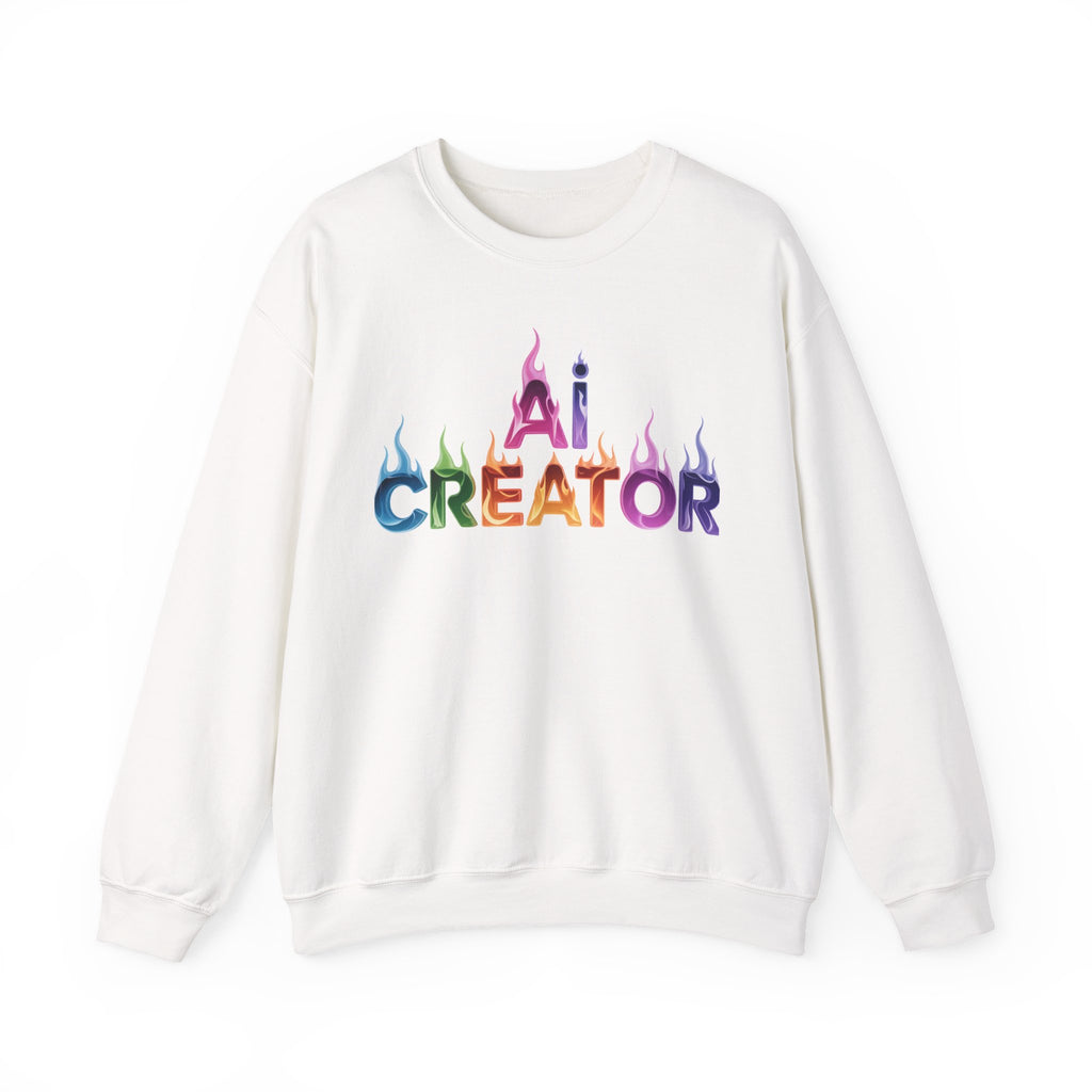 AI CREATOR  "Fire in the Code" Unisex Heavy Blend™ Crewneck Sweatshirt