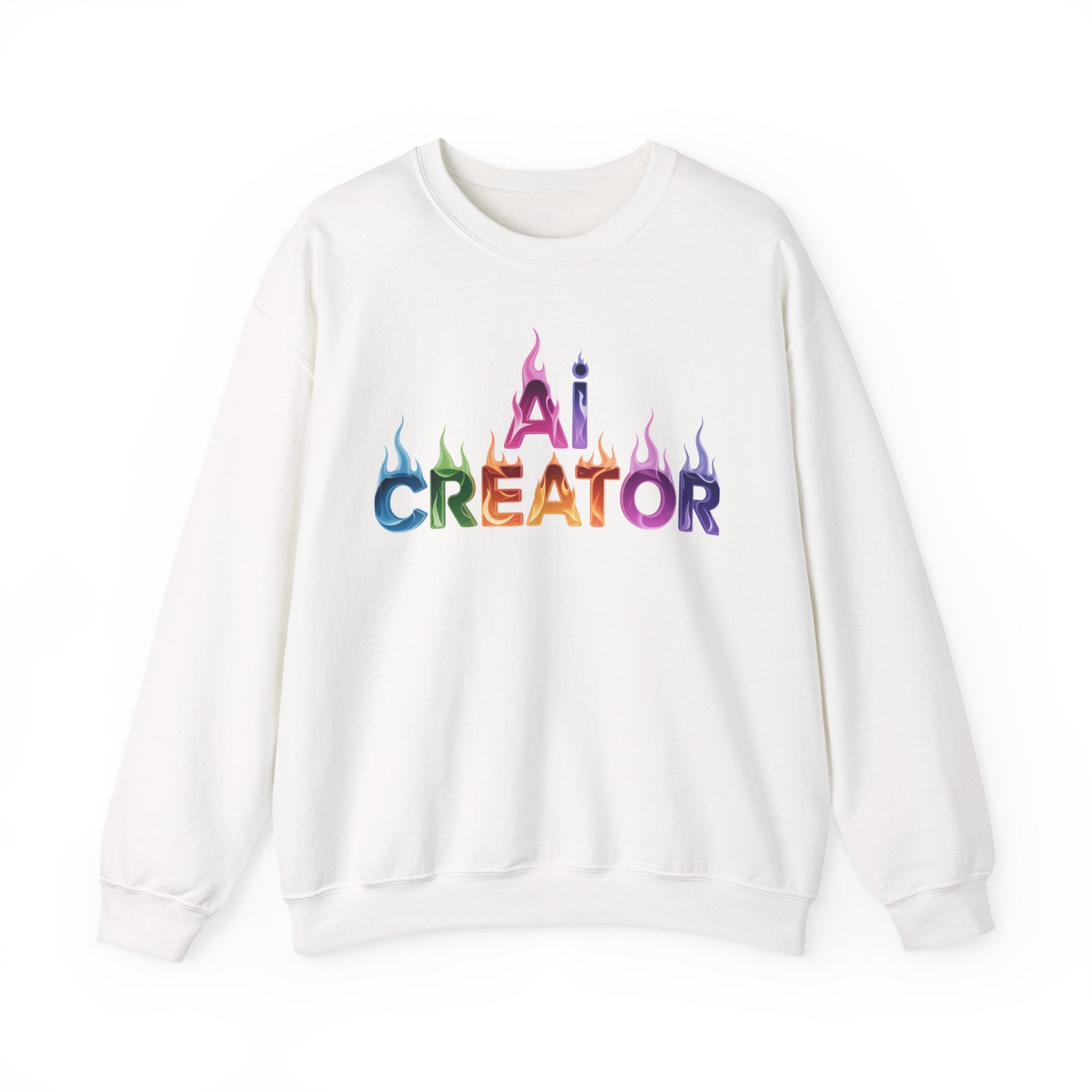 AI CREATOR  "Fire in the Code" Unisex Heavy Blend™ Crewneck Sweatshirt
