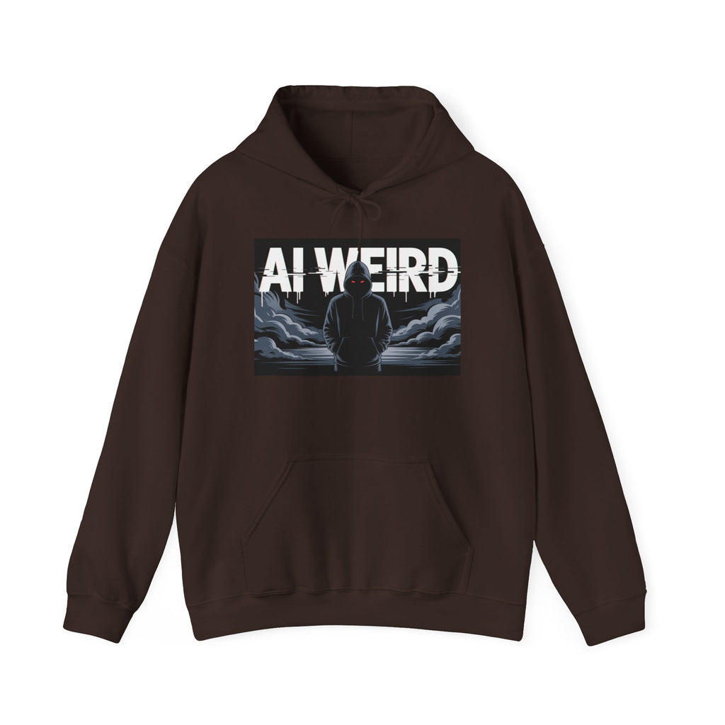AI WEIRD – “DARK DATA ENTITY” Unisex Heavy Blend™ Hooded Sweatshirt