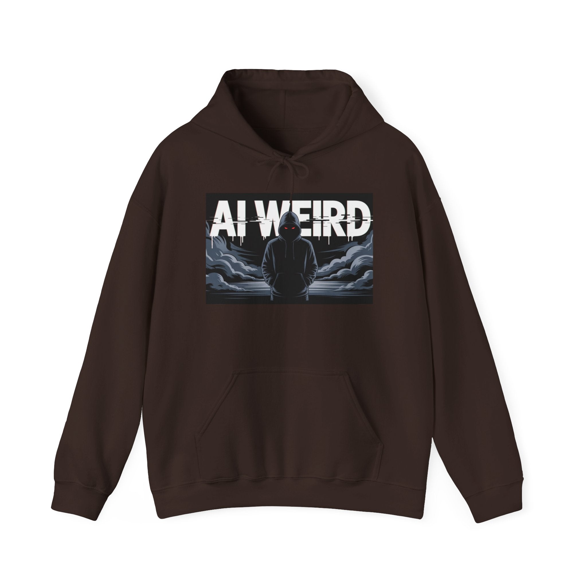 AI WEIRD – “DARK DATA ENTITY” Unisex Heavy Blend™ Hooded Sweatshirt
