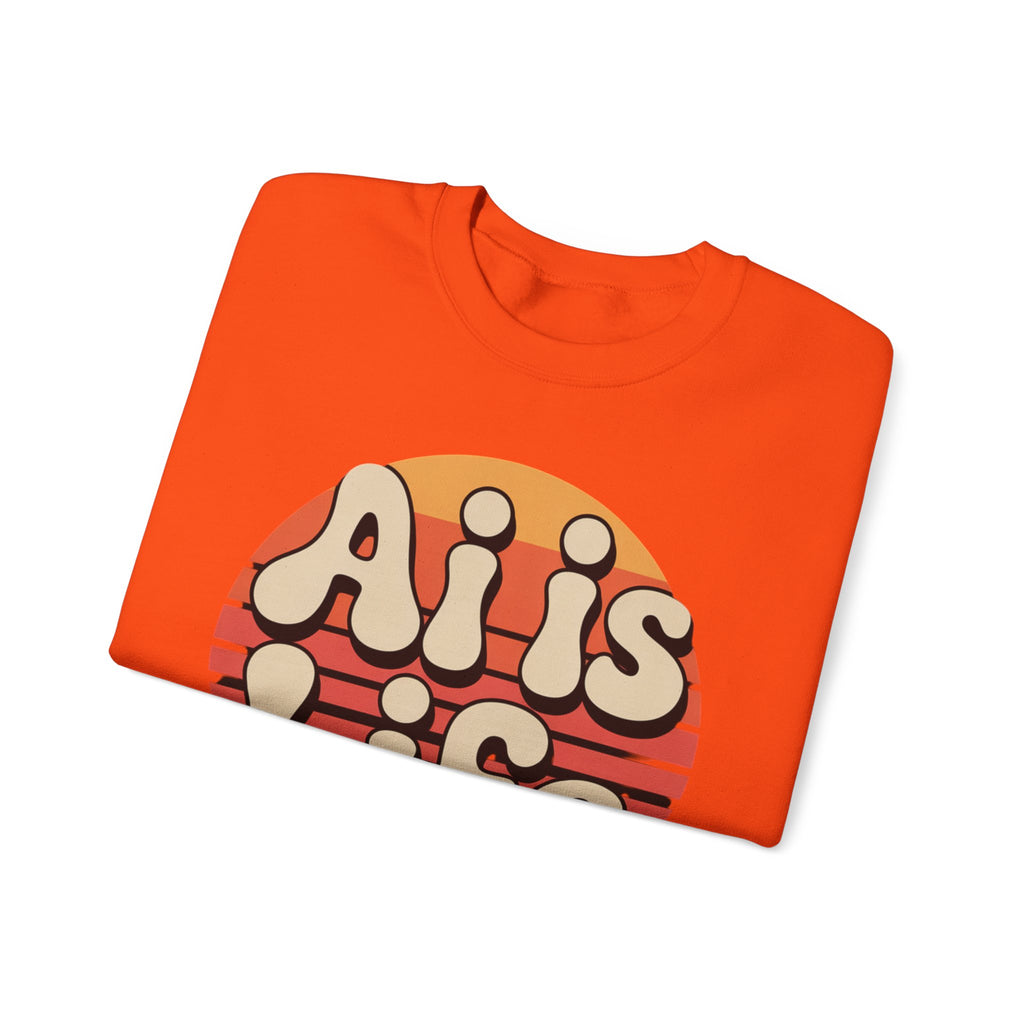AI is Life "SUNSET CIRCUITRY" Unisex Heavy Blend™ Crewneck Sweatshirt