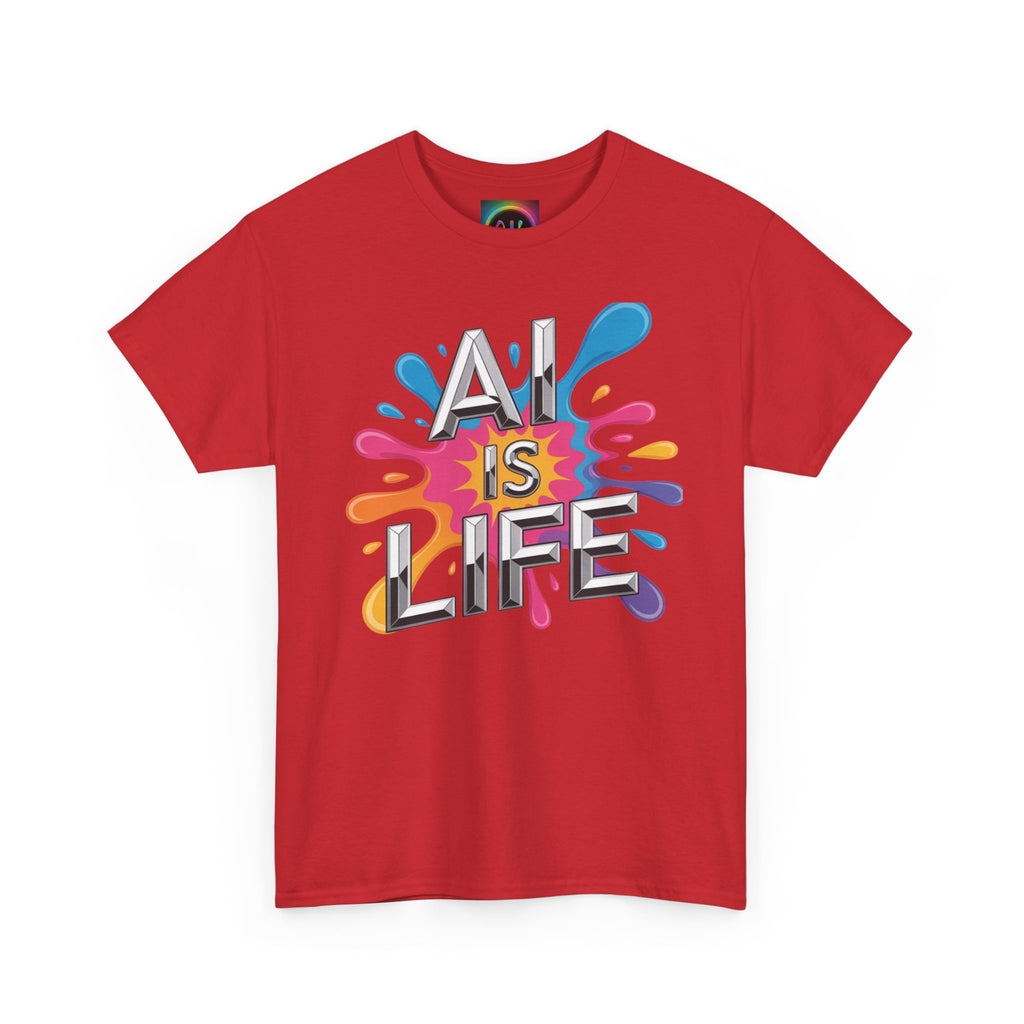 Ail Is Life "CHROME SPLATTER" Colorful Retro Splash Graphic T-Shirt