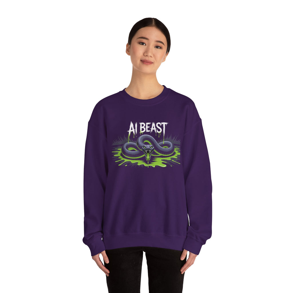 AI BEAST  "Digital Venom" Unisex Heavy Blend™ Crewneck Sweatshirt