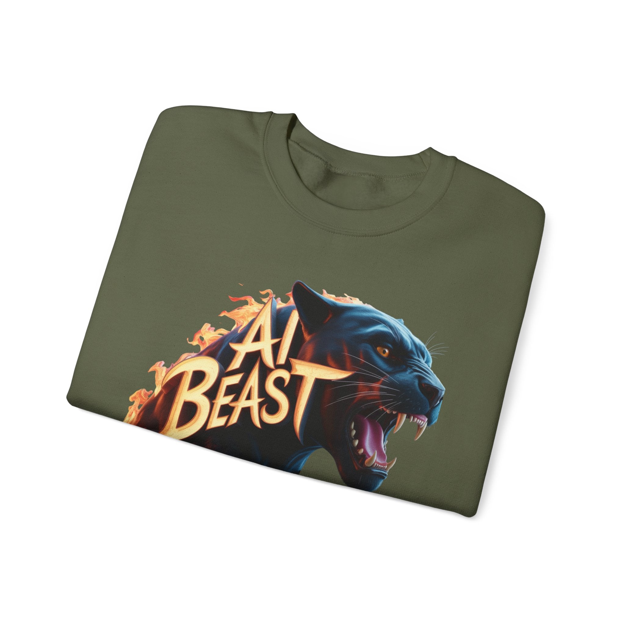 AI BEAST  "Wildfire Algorithm" Unisex Heavy Blend™ Crewneck Sweatshirt