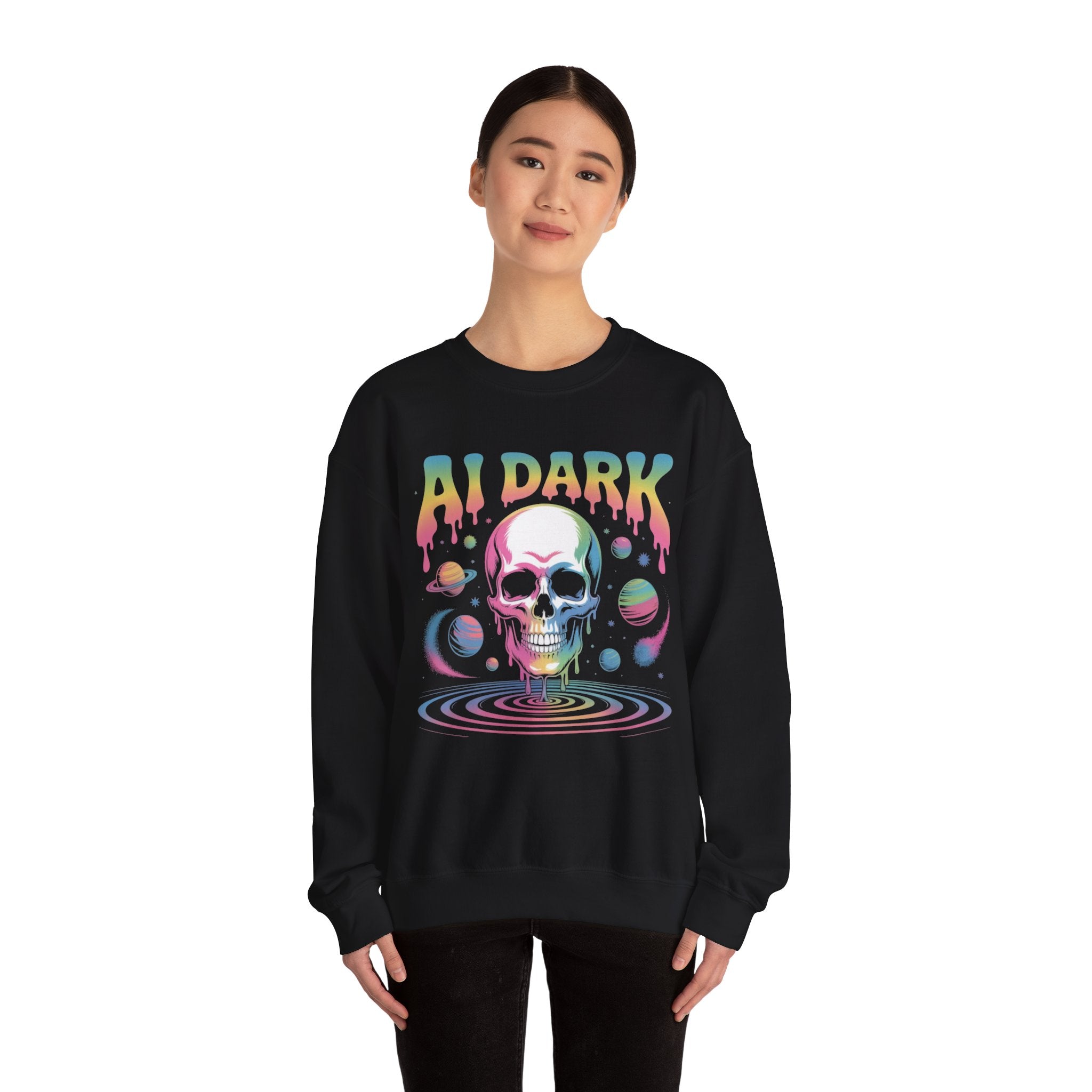 AI DARK “Death of Data” Unisex Heavy Blend™ Crewneck Sweatshirt