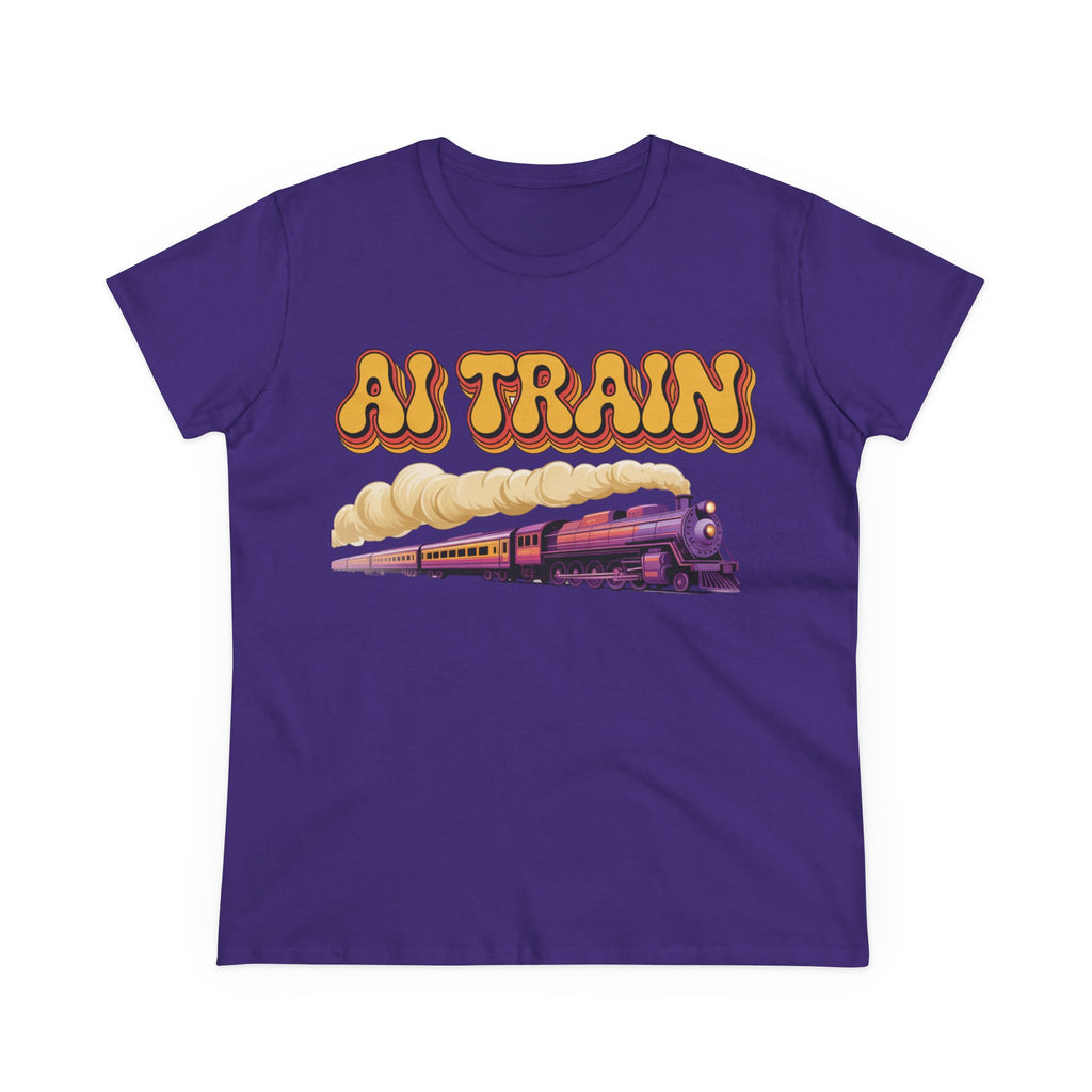 AI TRAIN  "Quantum Rail System" Women's Midweight Cotton Tee
