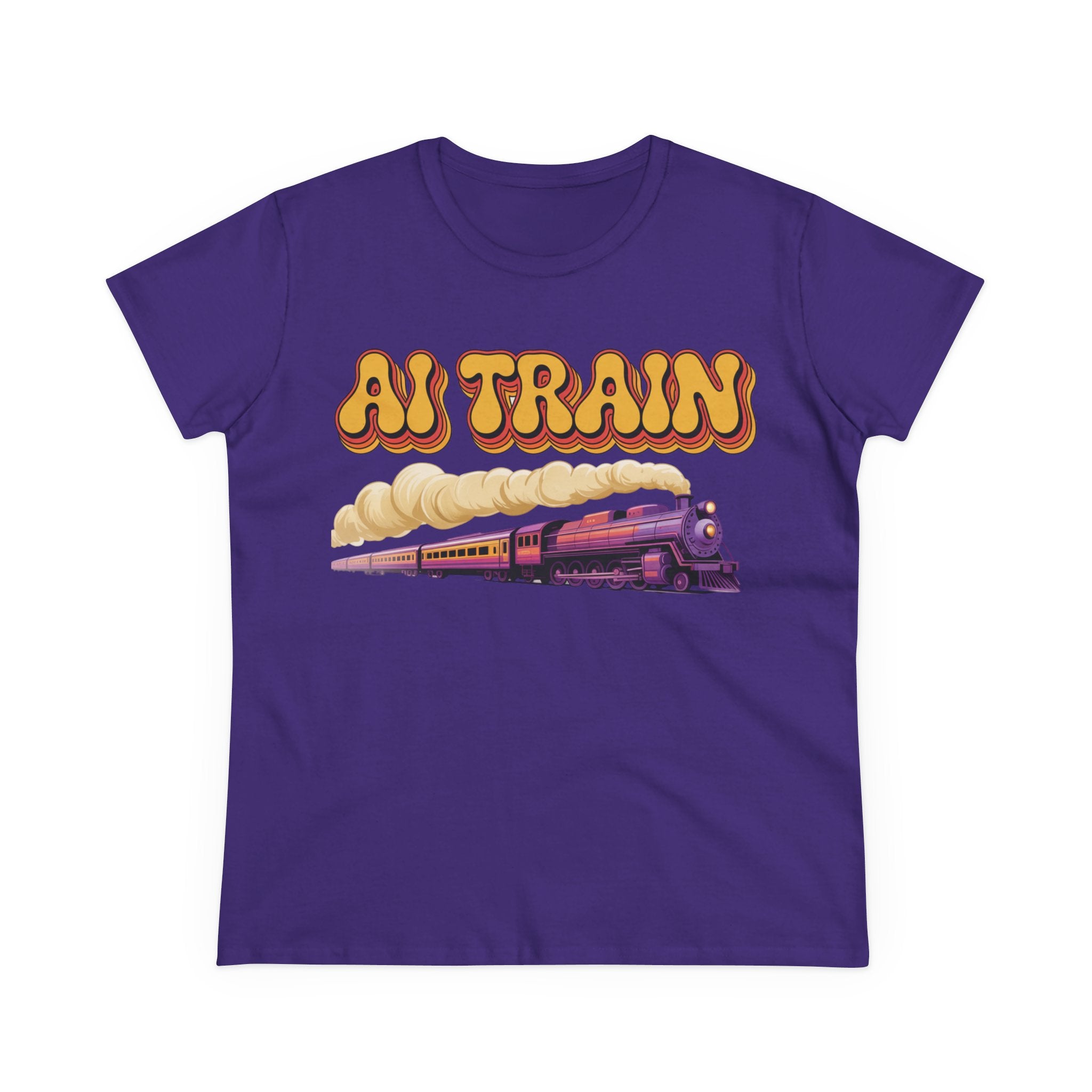AI TRAIN  "Quantum Rail System" Women's Midweight Cotton Tee