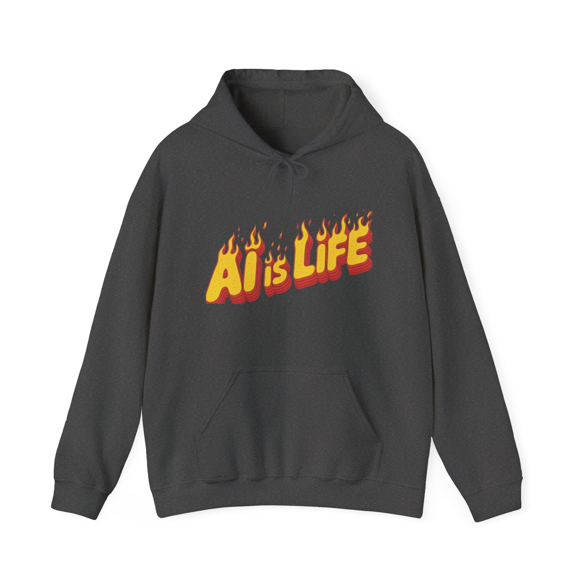 AI is LIFE “FLAME CODE” Unisex Heavy Blend™ Hooded Sweatshirt