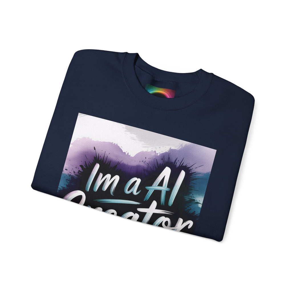 I’m a AI Creator "DIGITAL BRUSHSTROKE" Unisex Garment-Dyed Sweatshirt