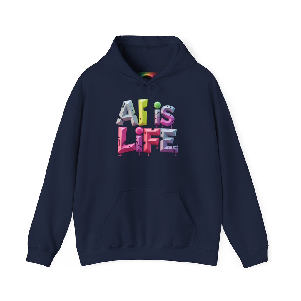 Ali is Life "GRAFFITI DIMENSION" Colorful Text Pullover Hoodie