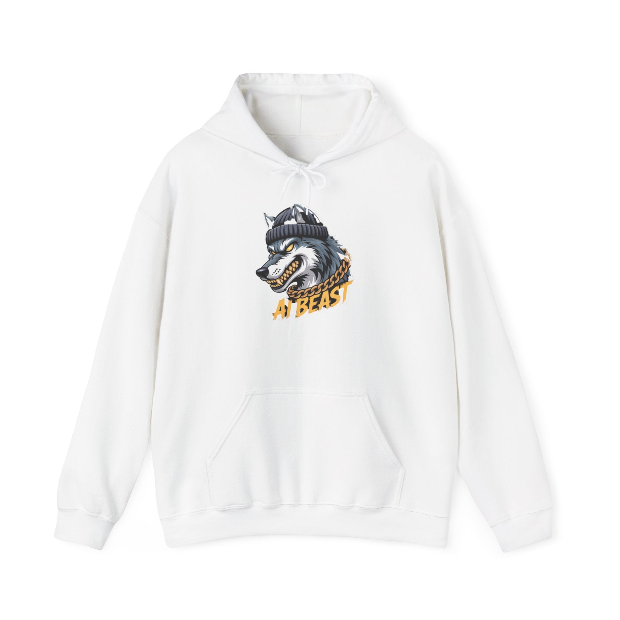 AI BEAST  "Wolf Byte Syndicate" Unisex Heavy Blend™ Hooded Sweatshirt
