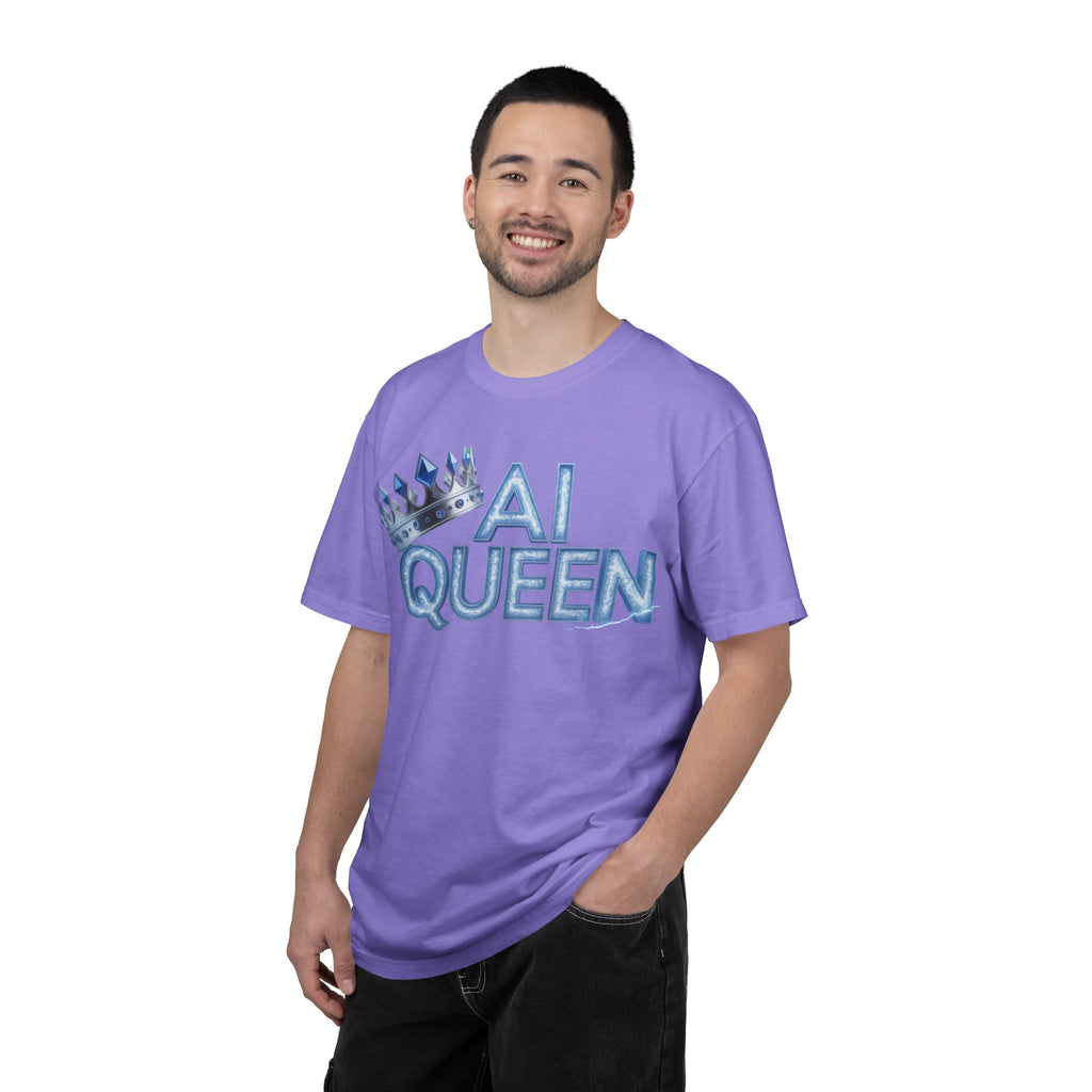 AI Queen "Frost Crown Frequency" Unisex Garment-Dyed T-shirt