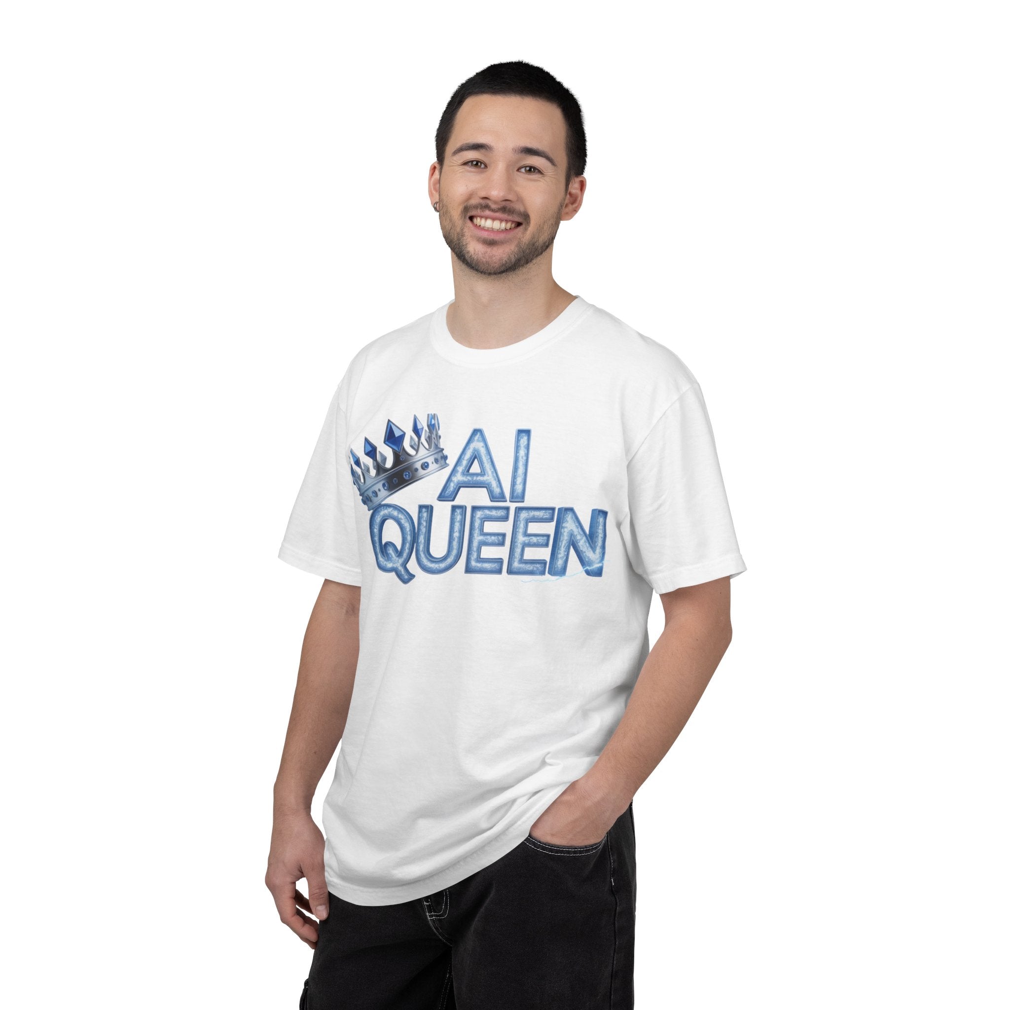 AI Queen "Frost Crown Frequency" Unisex Garment-Dyed T-shirt
