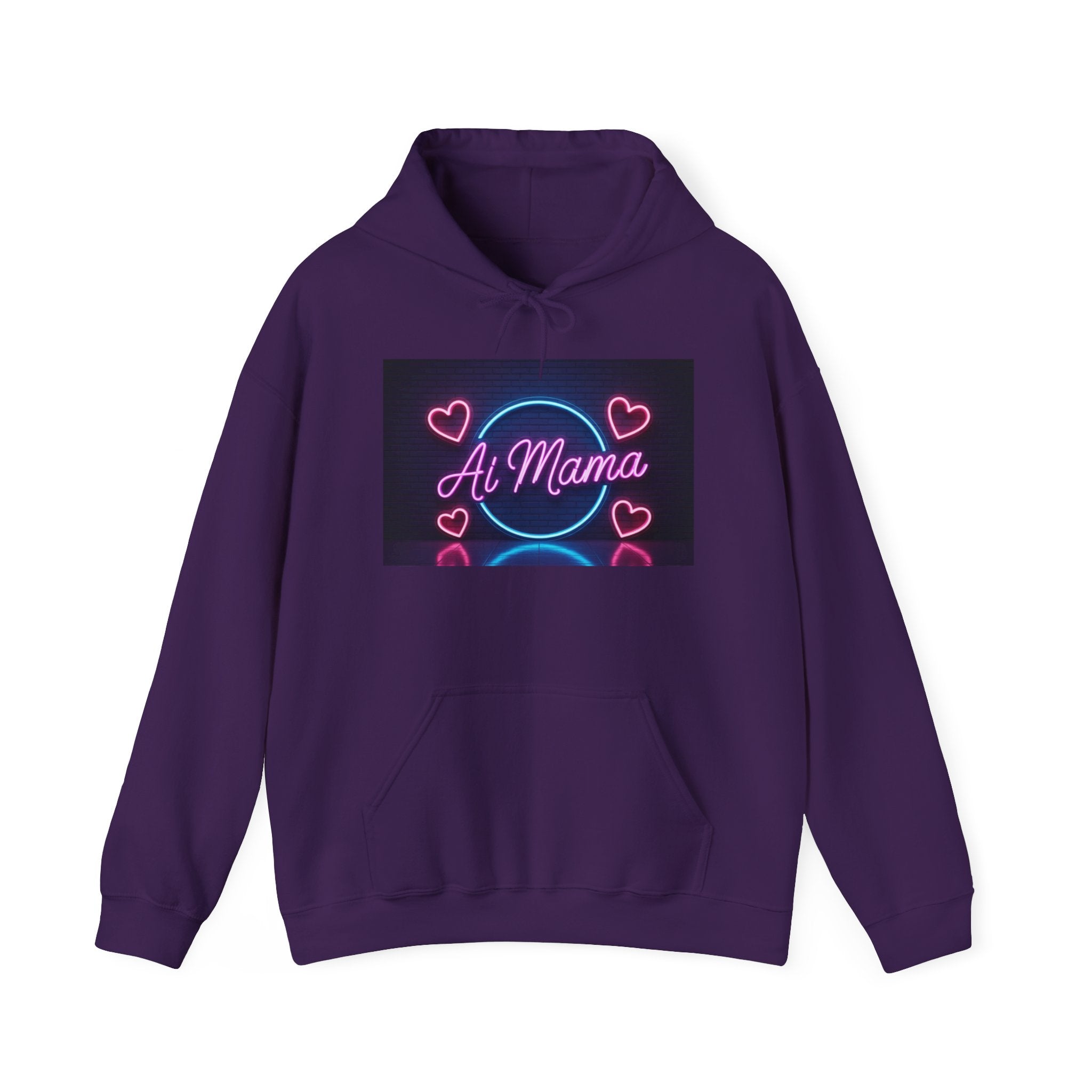 AI MAMA  “Electric Love Loop”  Unisex Heavy Blend™ Hooded Sweatshirt