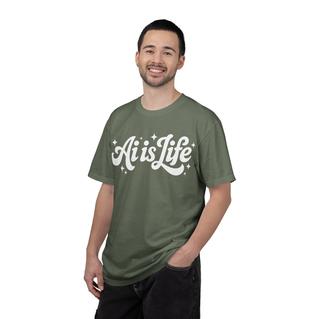 Ai is Life  "TechFlow Energy" Unisex Garment-Dyed T-shirt