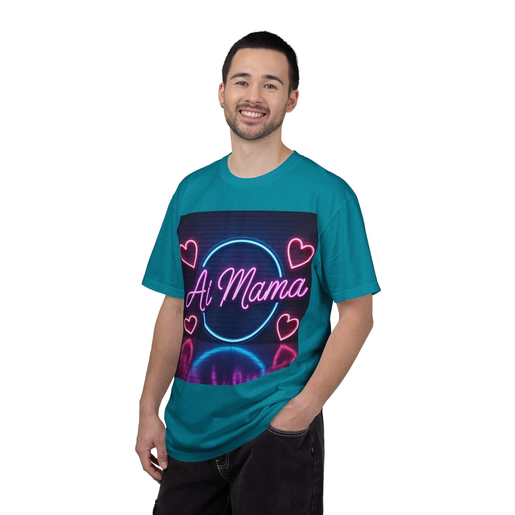 AI MAMA “Electric Love Loop” Unisex Garment-Dyed T-shirt