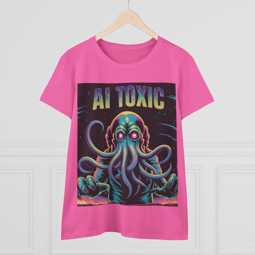 AI TOXIC  "Data Overlord" Women's Midweight Cotton Tee