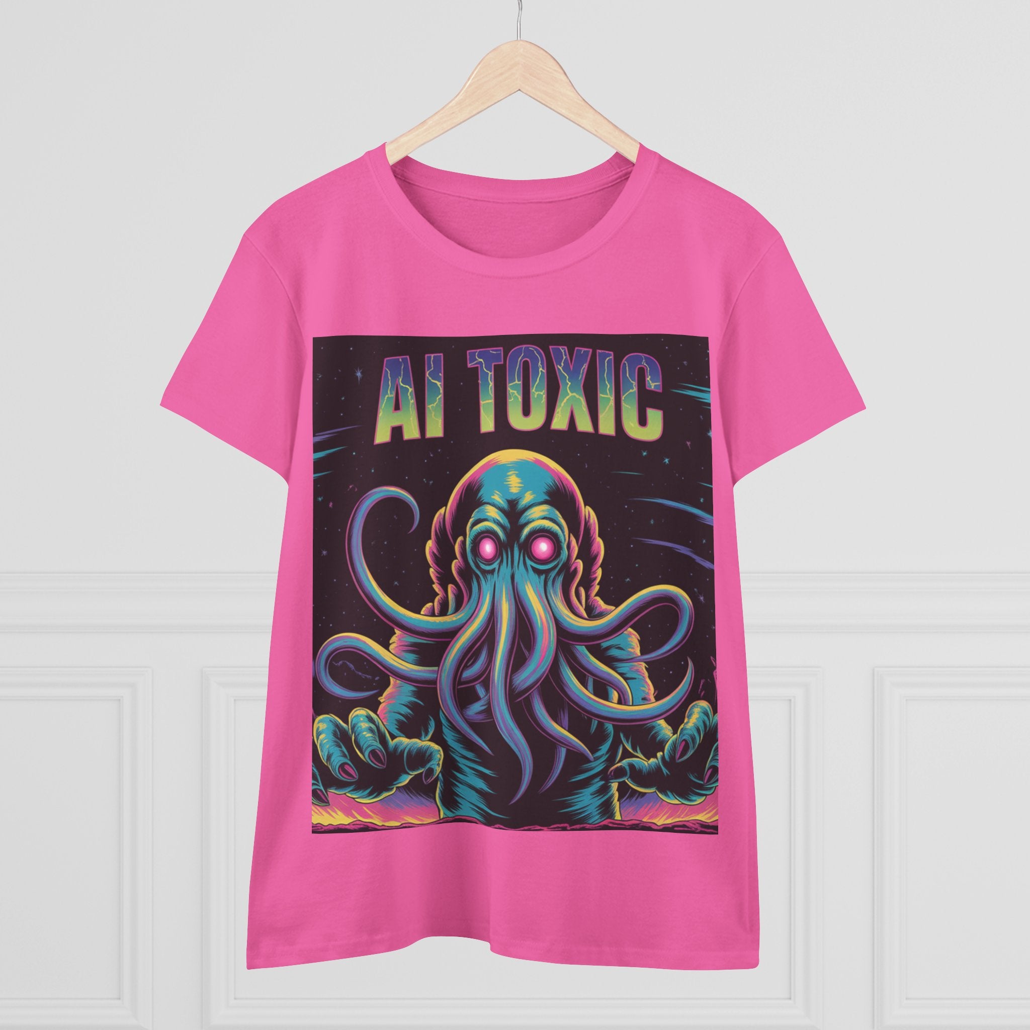 AI TOXIC  "Data Overlord" Women's Midweight Cotton Tee