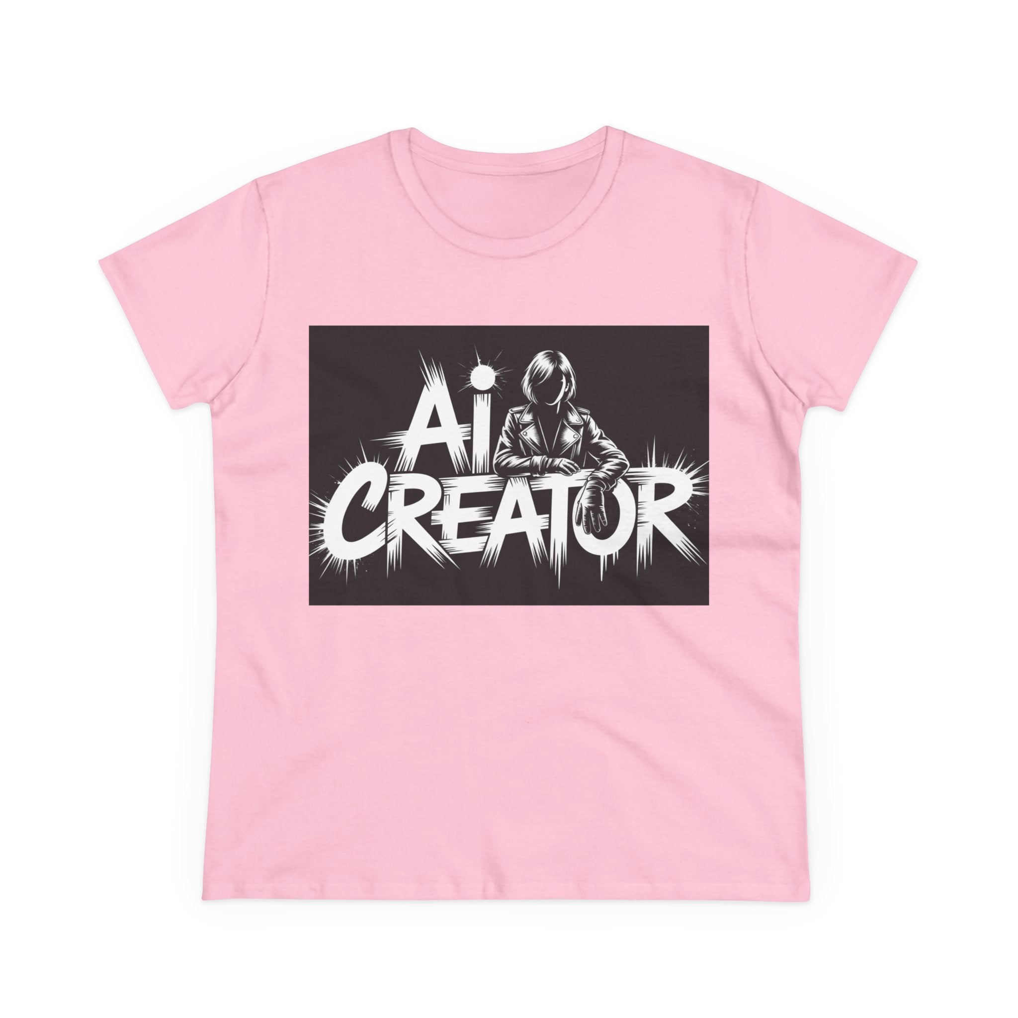AI Creator  "Digital Rebel" Women's Midweight Cotton Tee