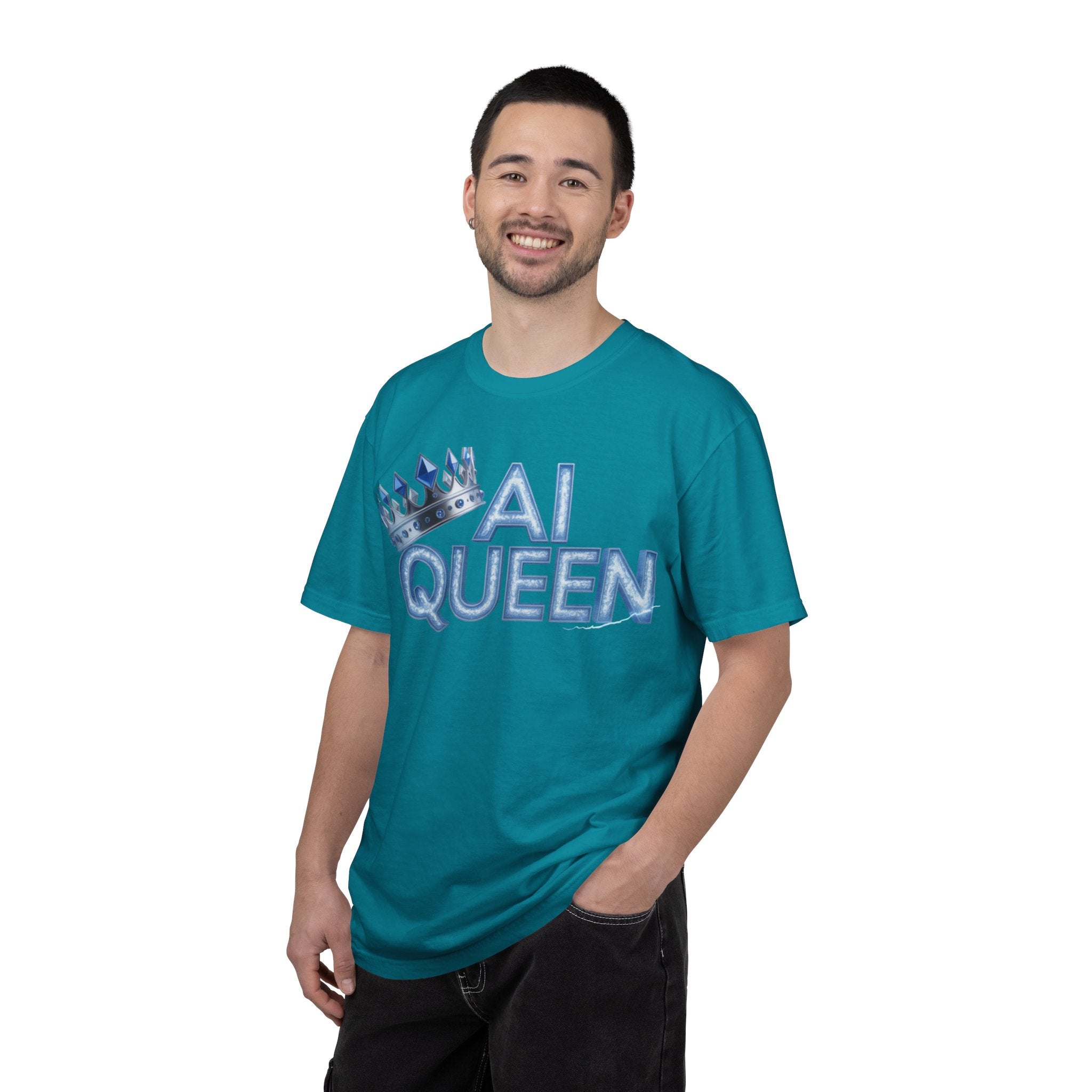 AI Queen "Frost Crown Frequency" Unisex Garment-Dyed T-shirt