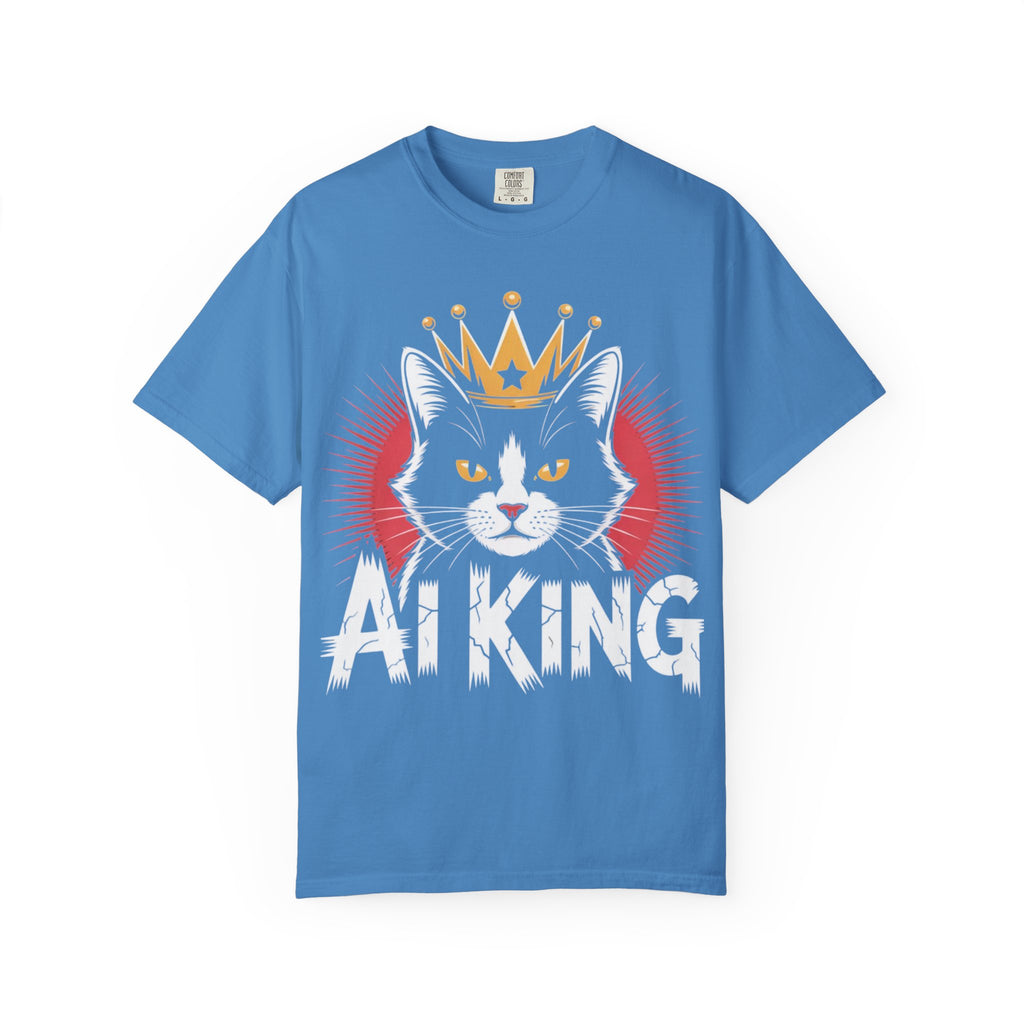 AI king ""Glitch Monarch"" Garment-Dyed T-shirt (Men)