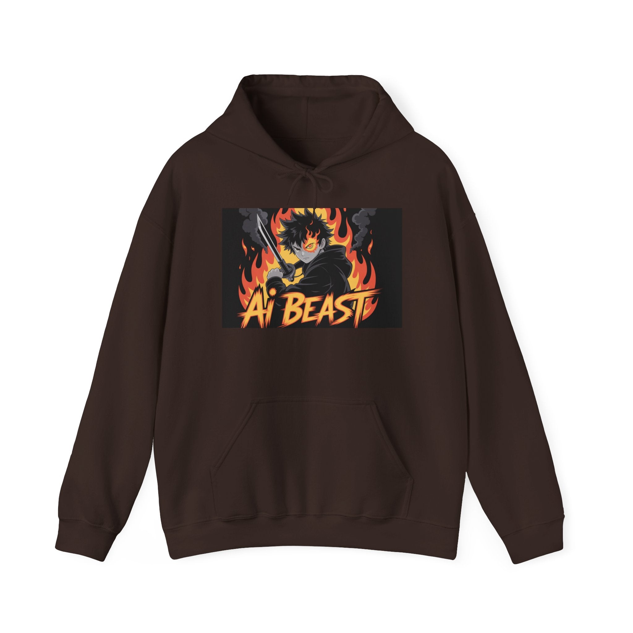 AI  BEAST  " Warrior.exe "  Unisex Heavy Blend™ Hooded Sweatshirt