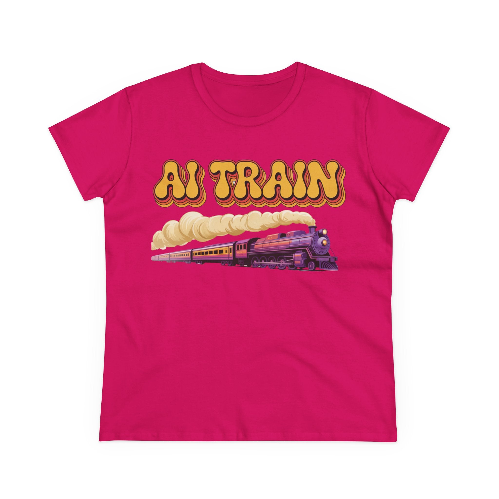 AI TRAIN  "Quantum Rail System" Women's Midweight Cotton Tee