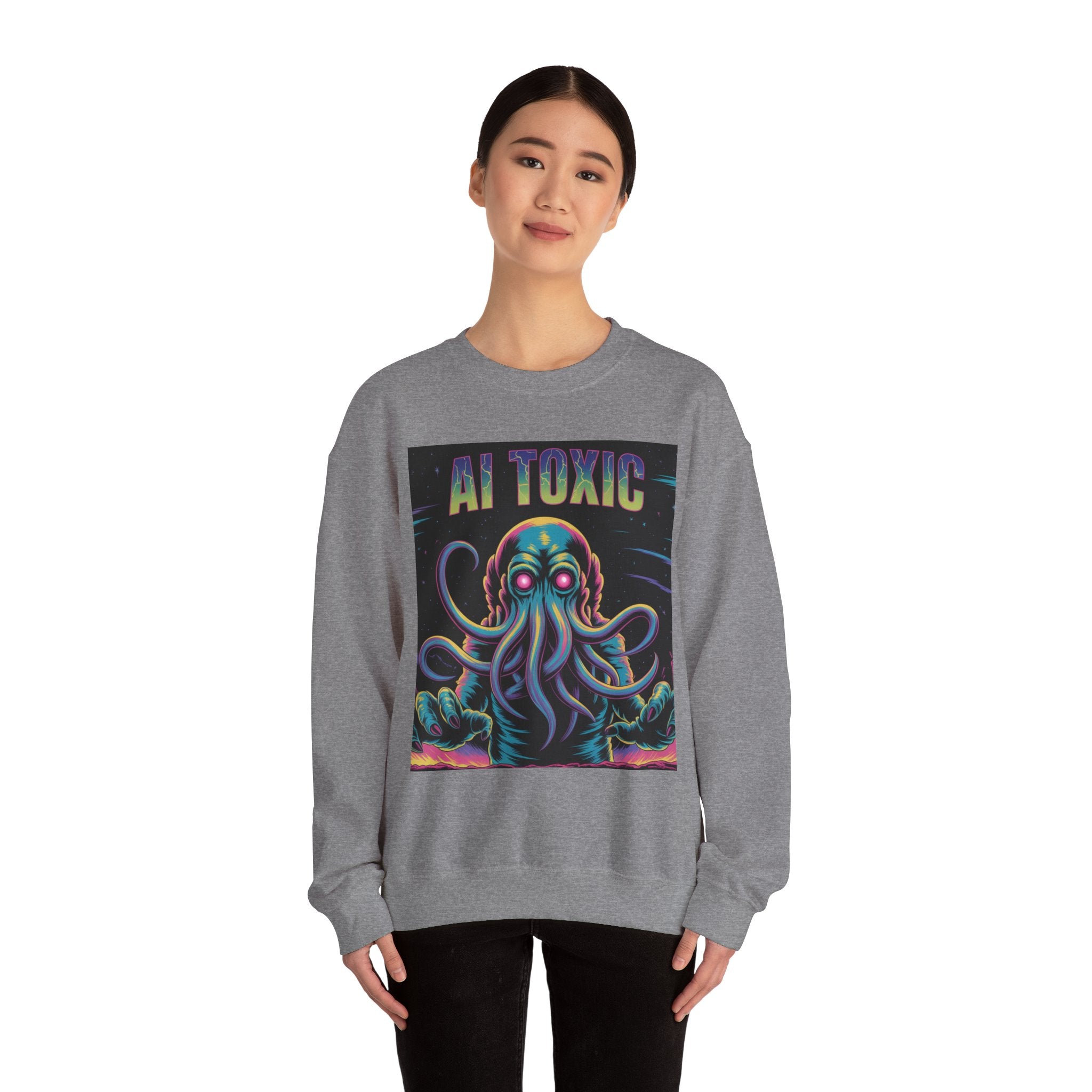AI TOXIC  "Data Overlord" Unisex Heavy Blend™ Crewneck Sweatshirt