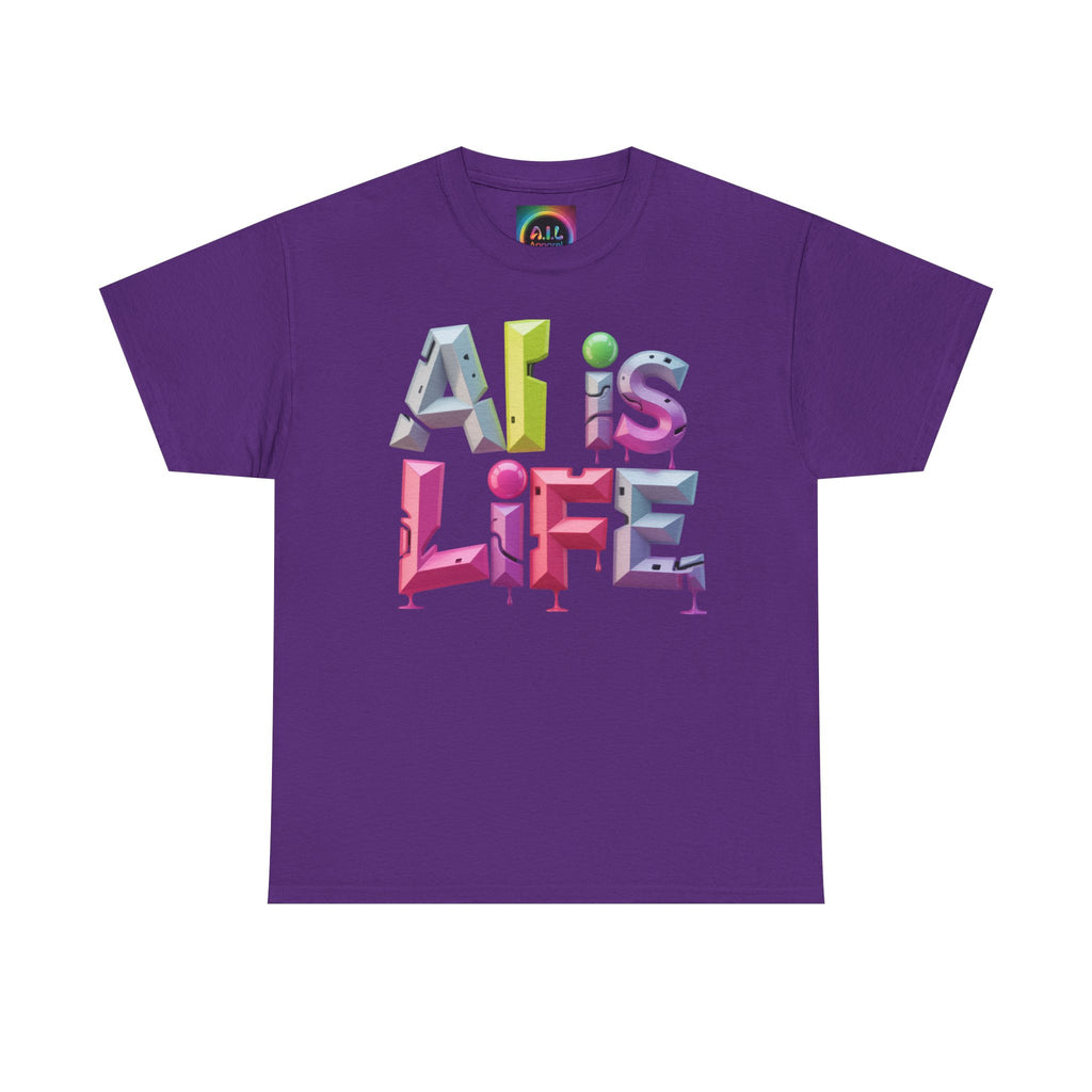 AI is LIFE "GRAFFITI DIMENSION" Colorful 3D Typography T-shirt