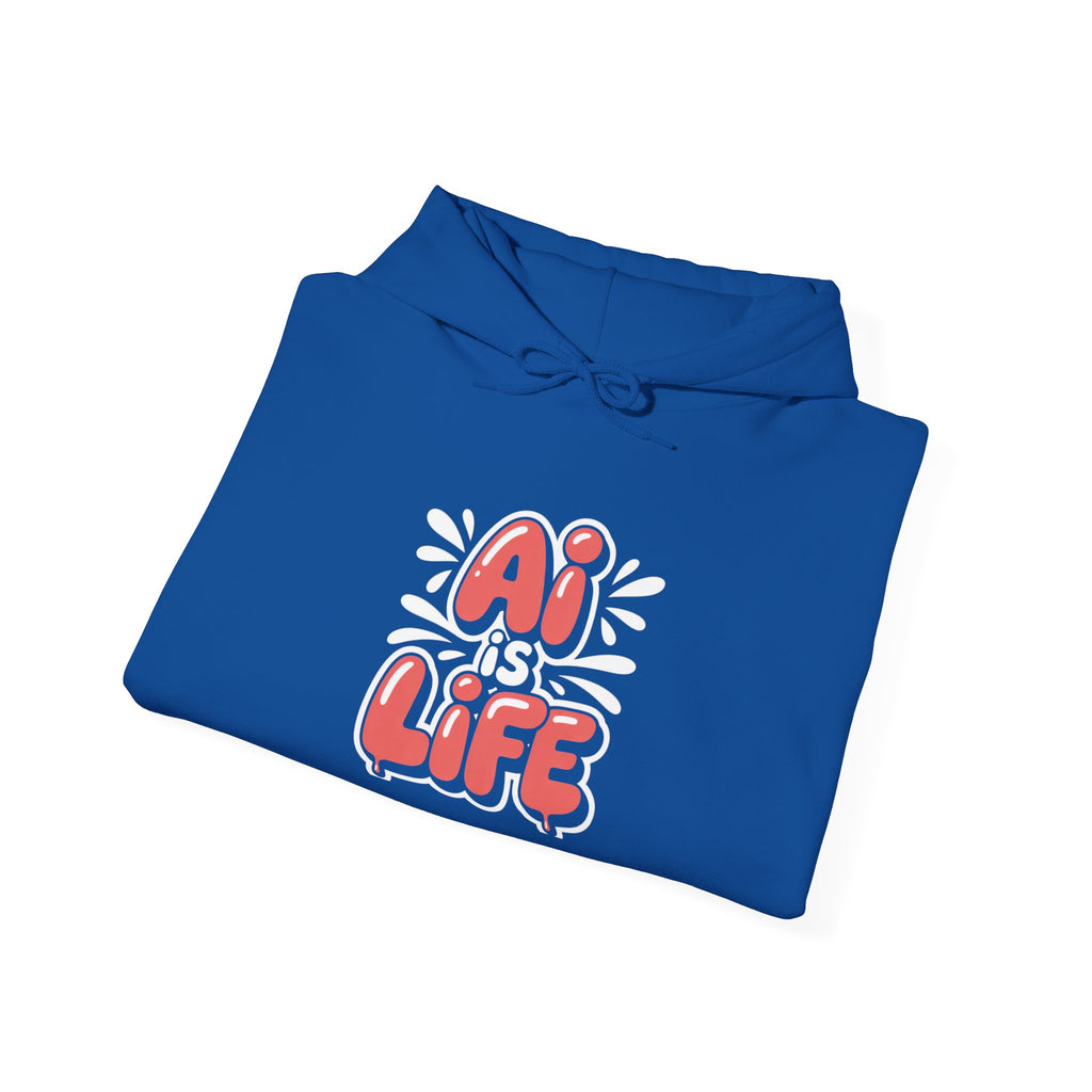 AI IS LIFE "Neural Pop" Unisex Heavy Blend™ Hooded Sweatshirt