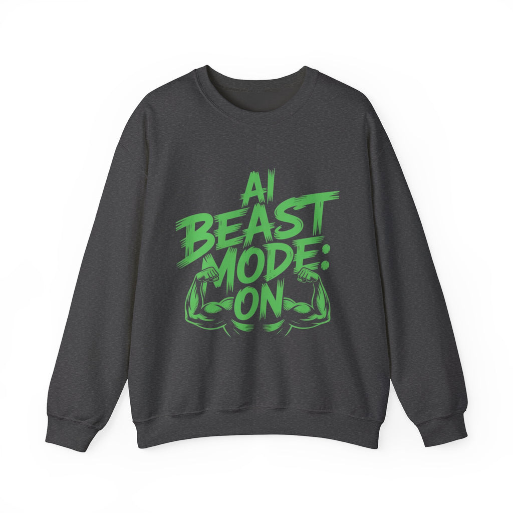 AI BEAST MODE: ON “DIGITAL HULK ENERGY” Unisex Heavy Blend™ Crewneck Sweatshirt