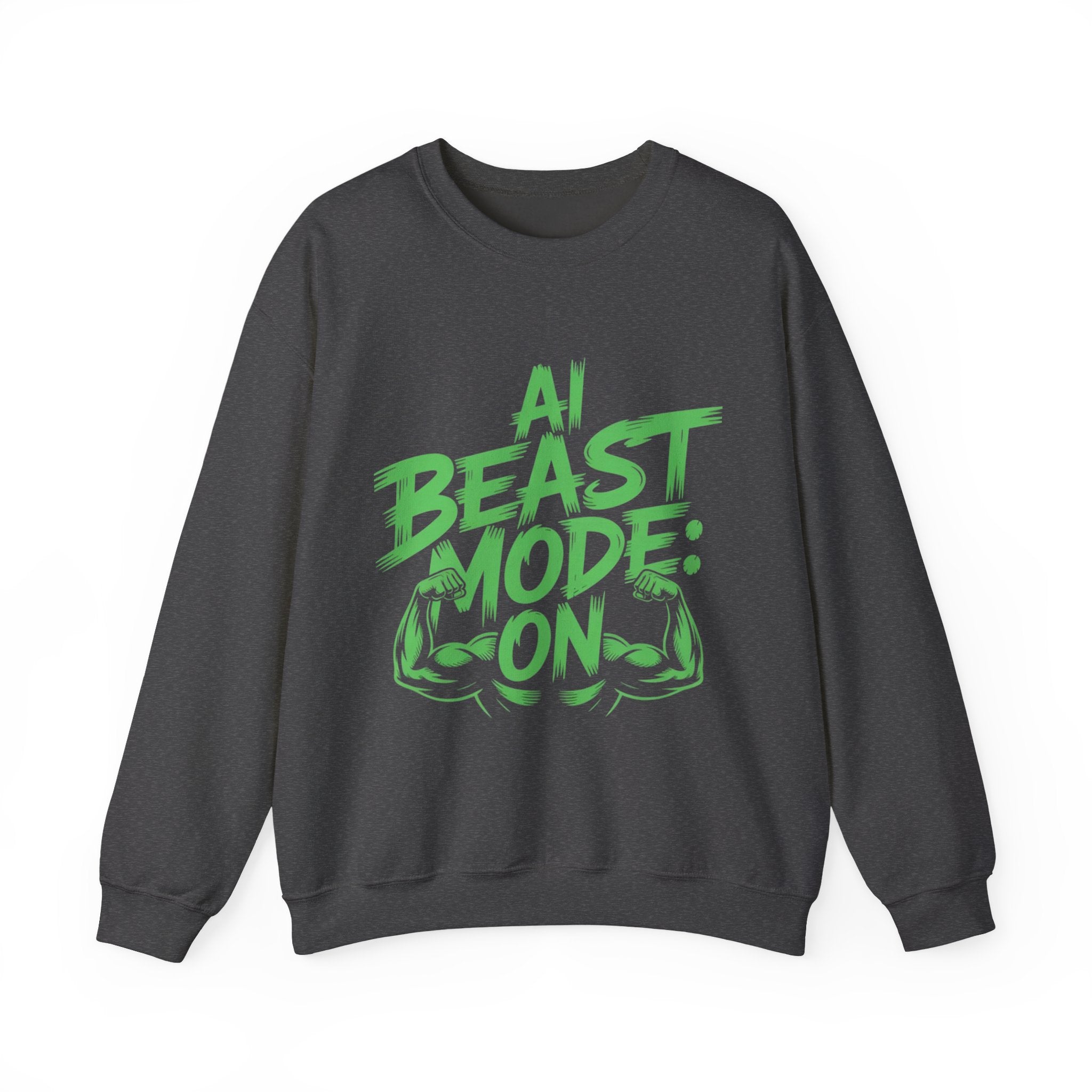 AI BEAST MODE: ON “DIGITAL HULK ENERGY” Unisex Heavy Blend™ Crewneck Sweatshirt
