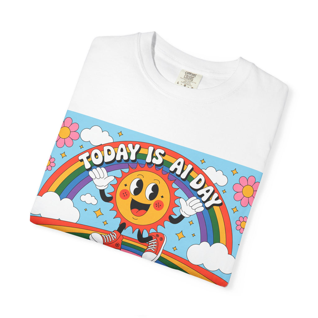 Today Is AI Day  "Sunshine Circuit" Unisex Garment-Dyed T-shirt