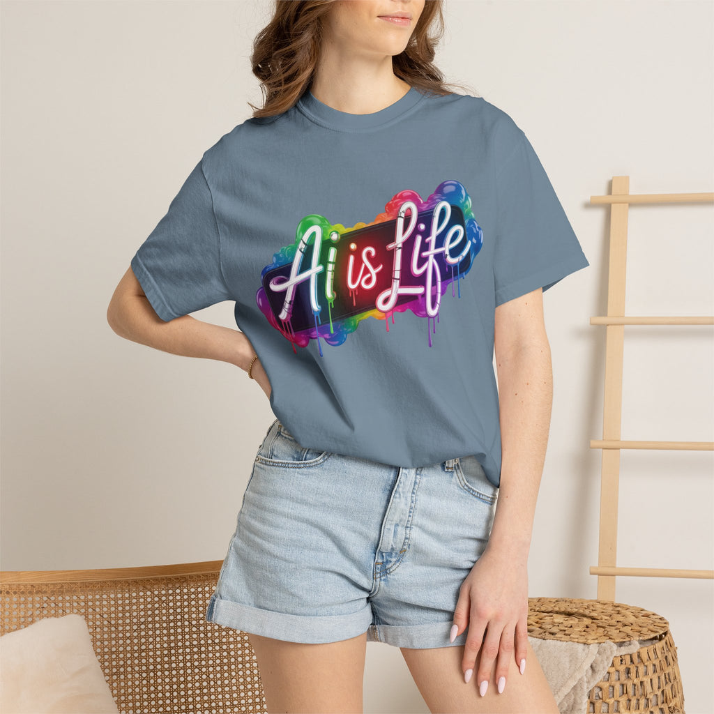 AI is LIFE  “PipeDream Intelligence”  Heavy Blend™ Crewneck T-Shirt
