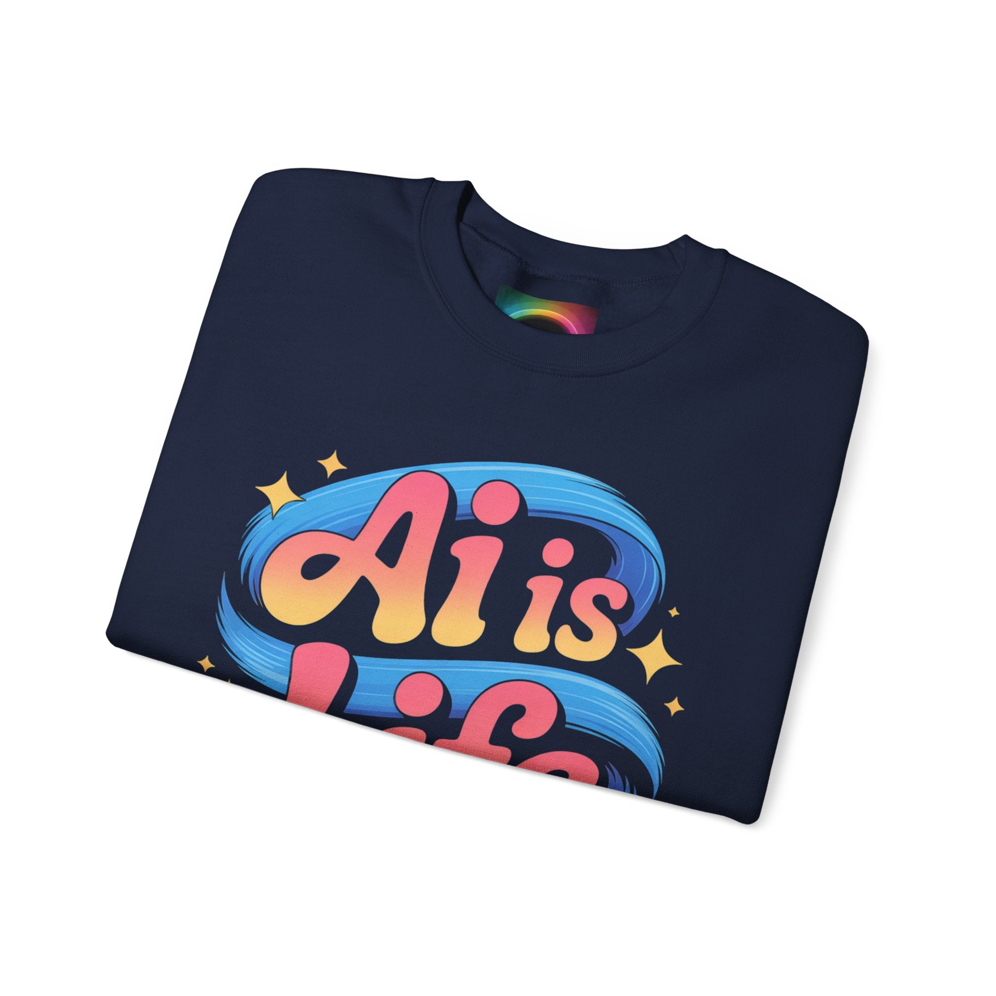 AI is Life "COSMIC SWIRL" Unisex Heavy Blend™ Crewneck Sweatshirt