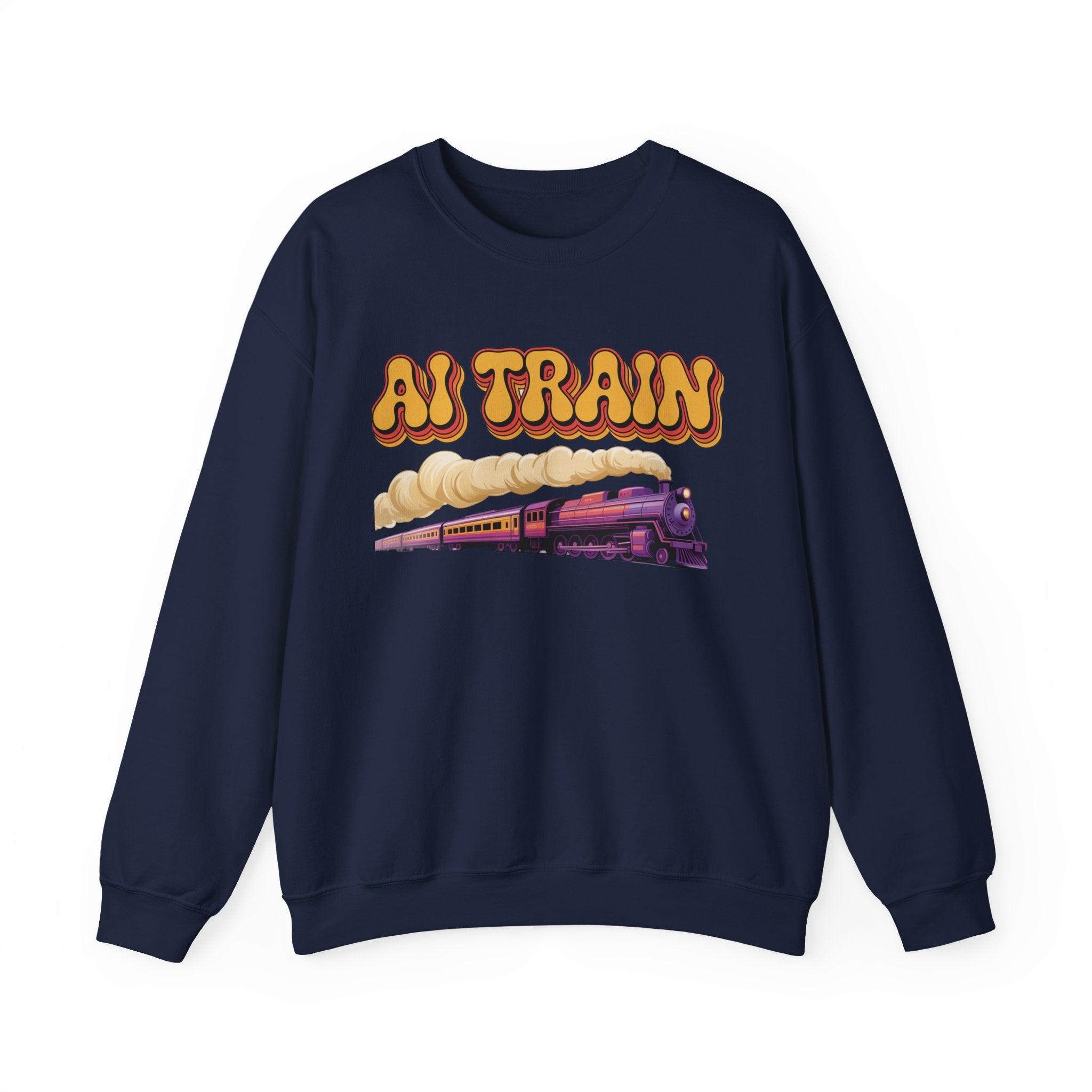 AI TRAIN  "Quantum Rail System" Unisex Heavy Blend™ Crewneck Sweatshirt