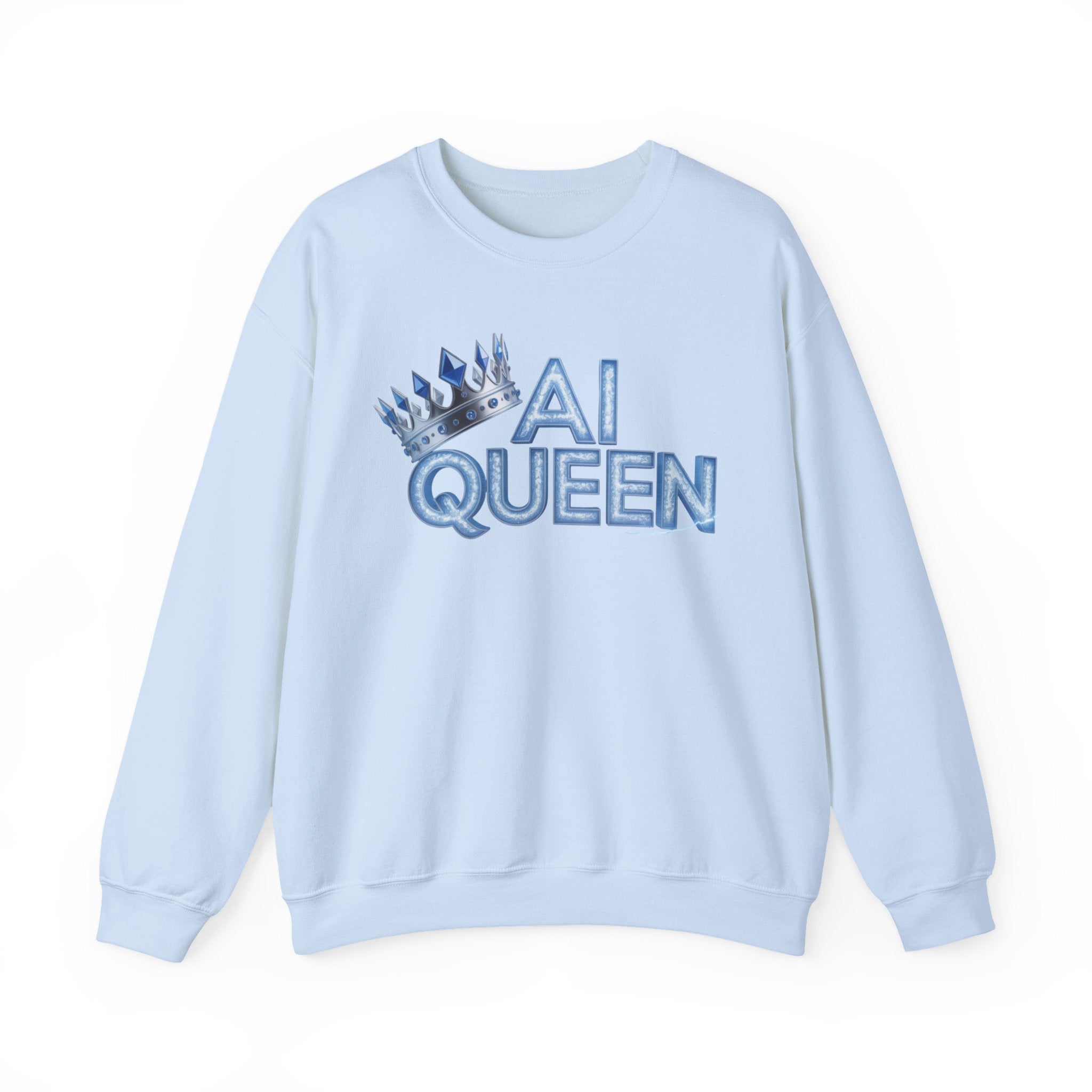 AI Queen "Frost Crown Frequency" Unisex Heavy Blend™ Crewneck Sweatshirt